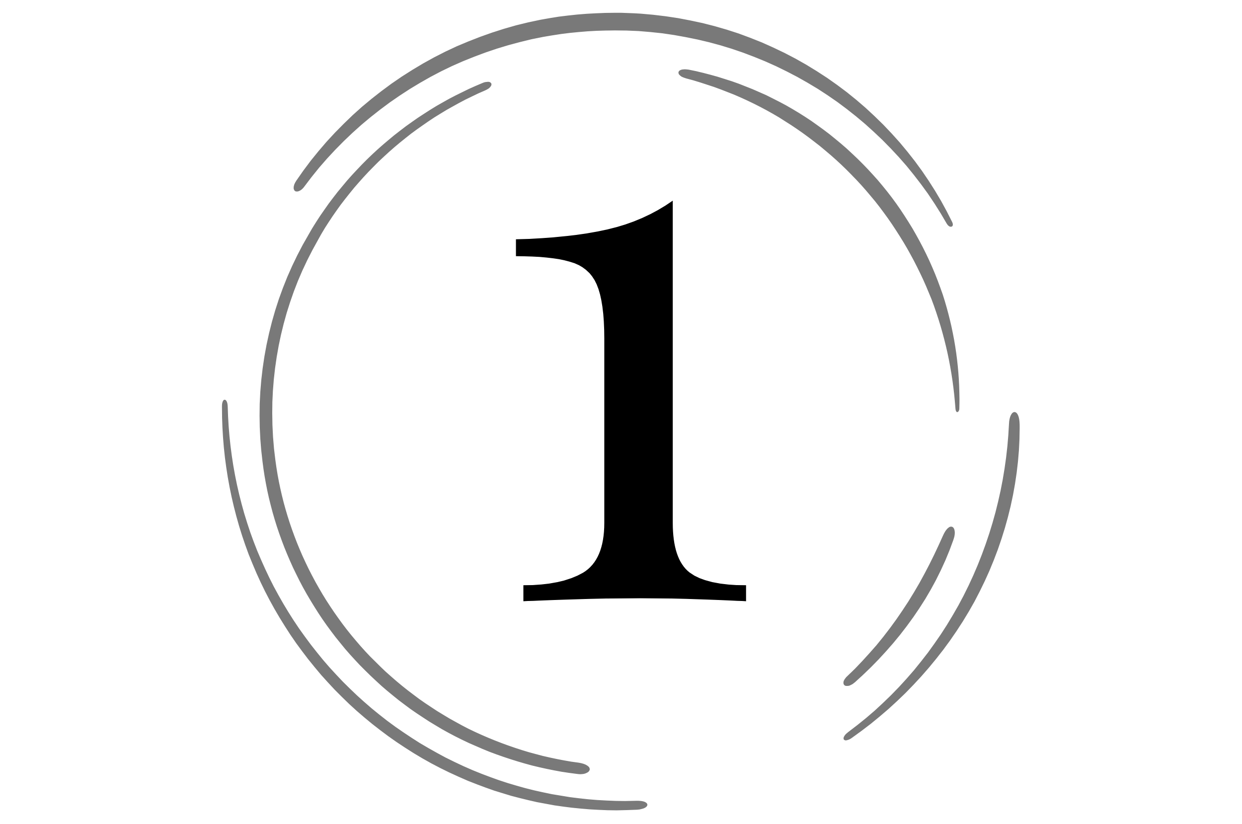 Number one in a circle