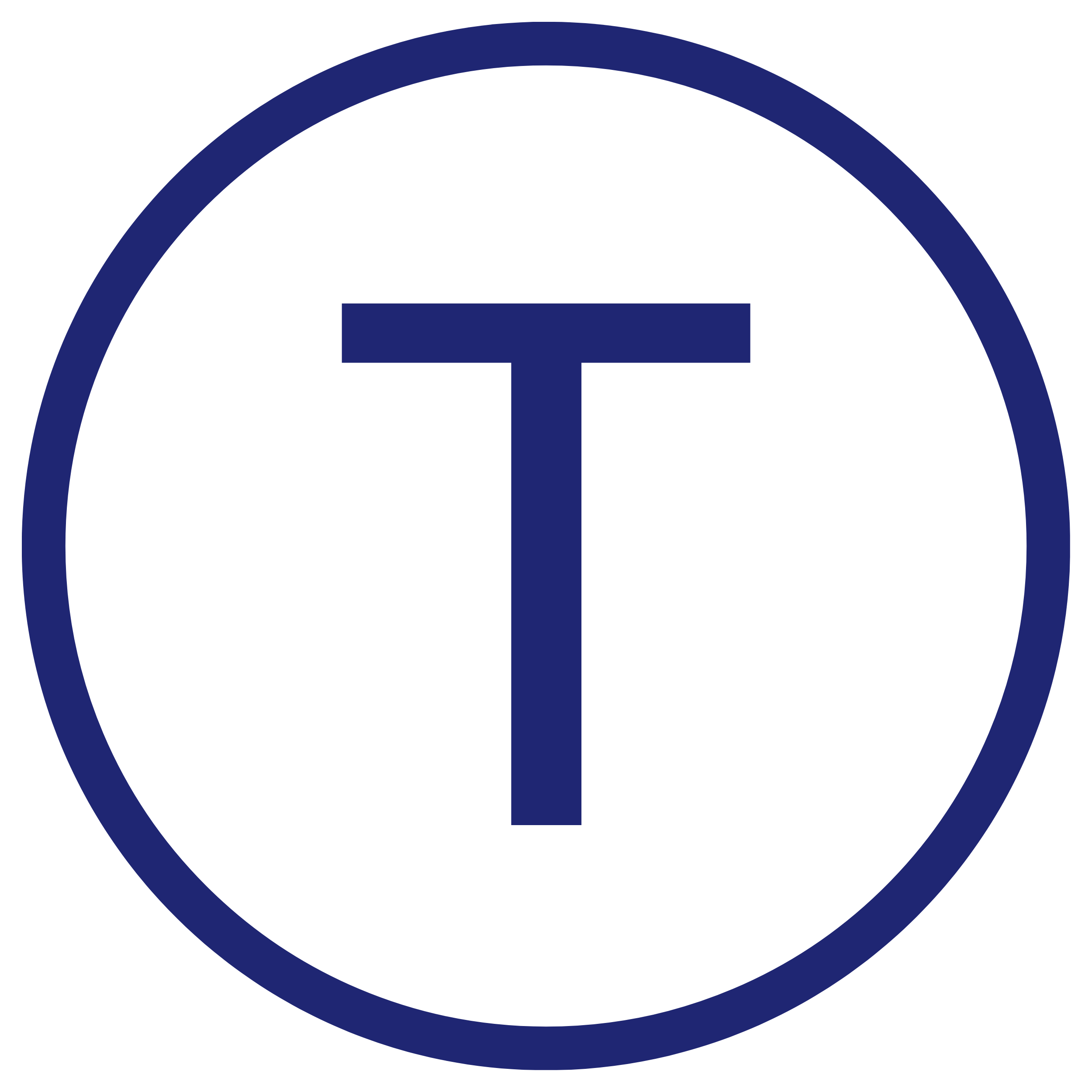 Letter T in circle