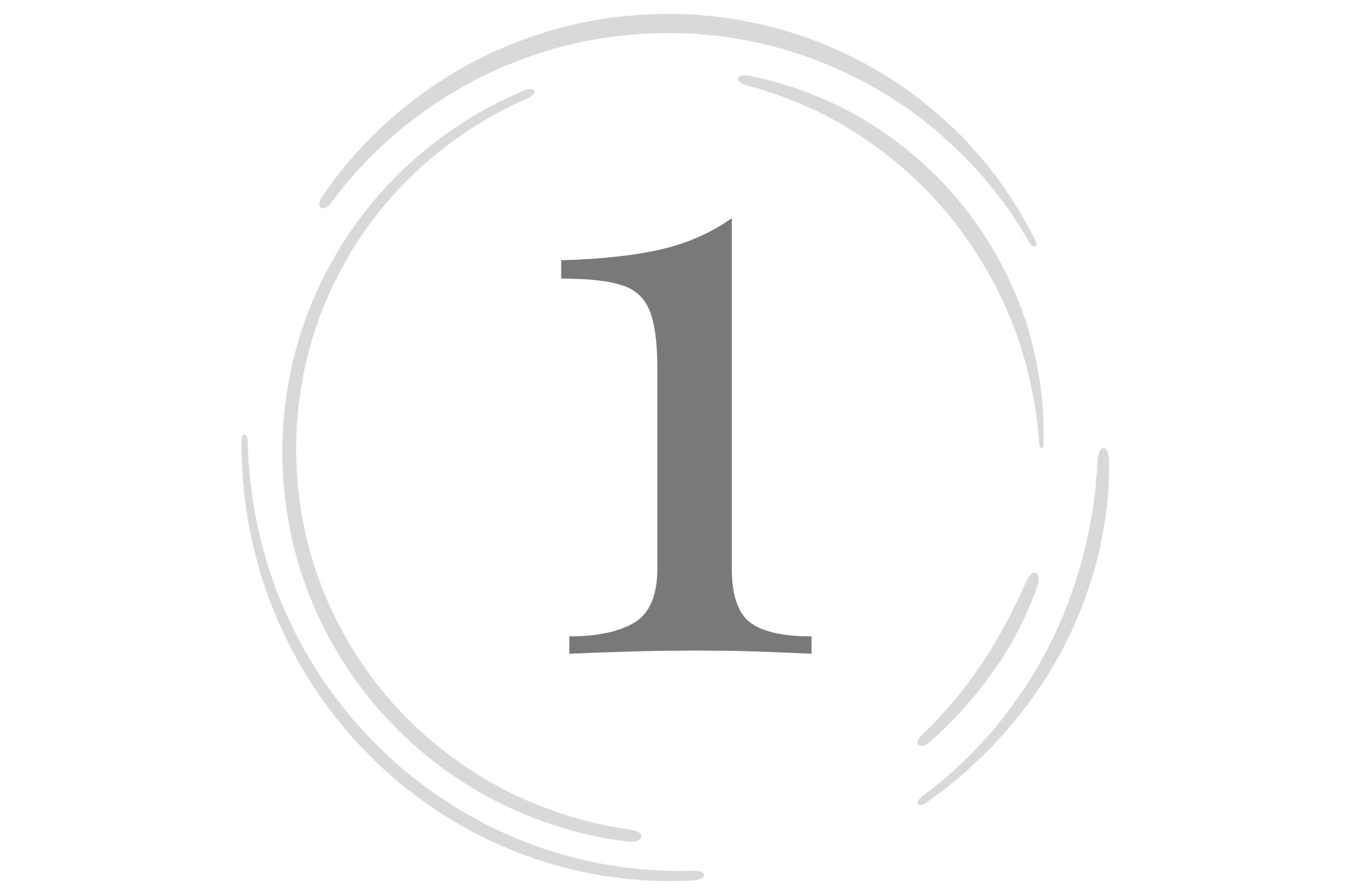 Number one in a circle