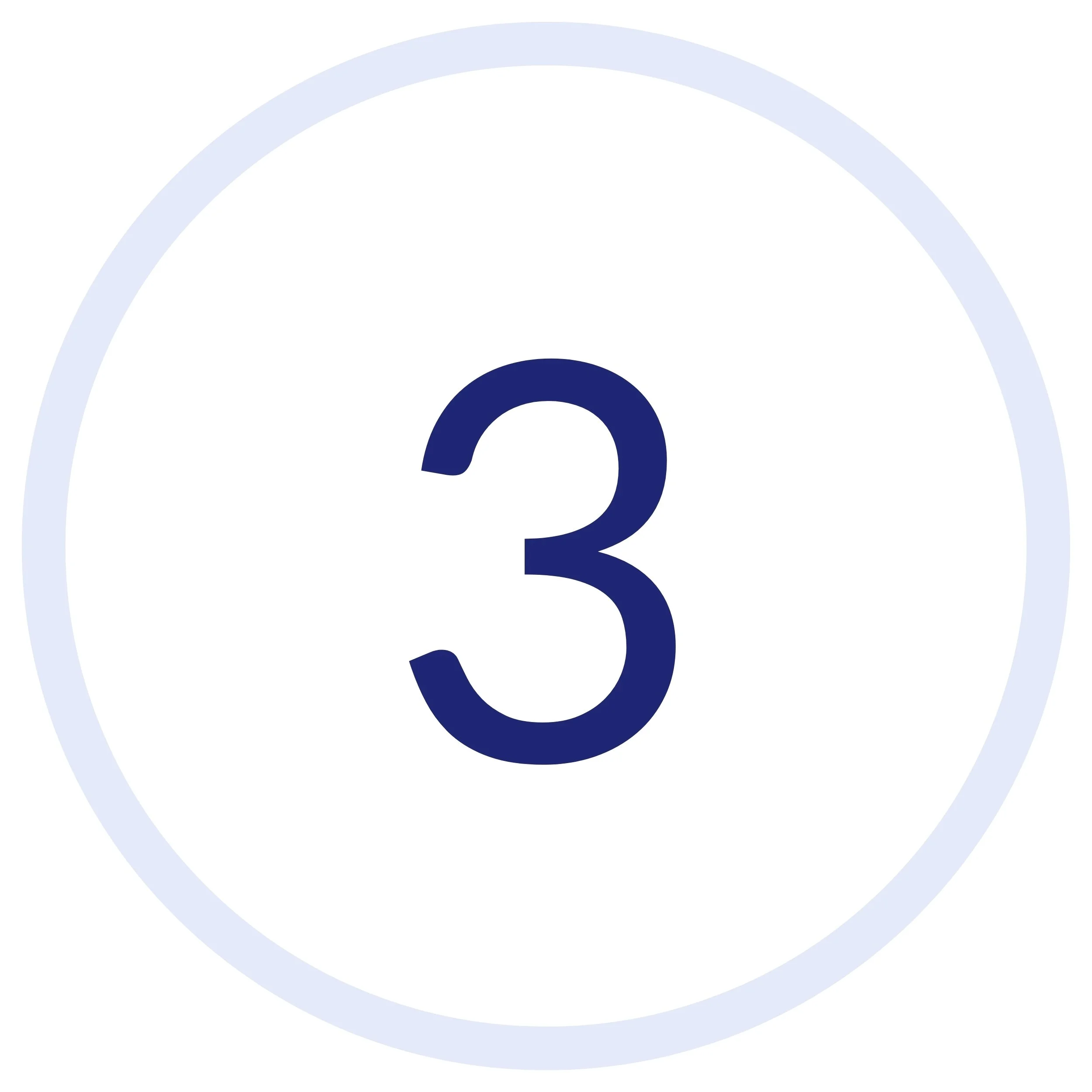 Graphic of number three