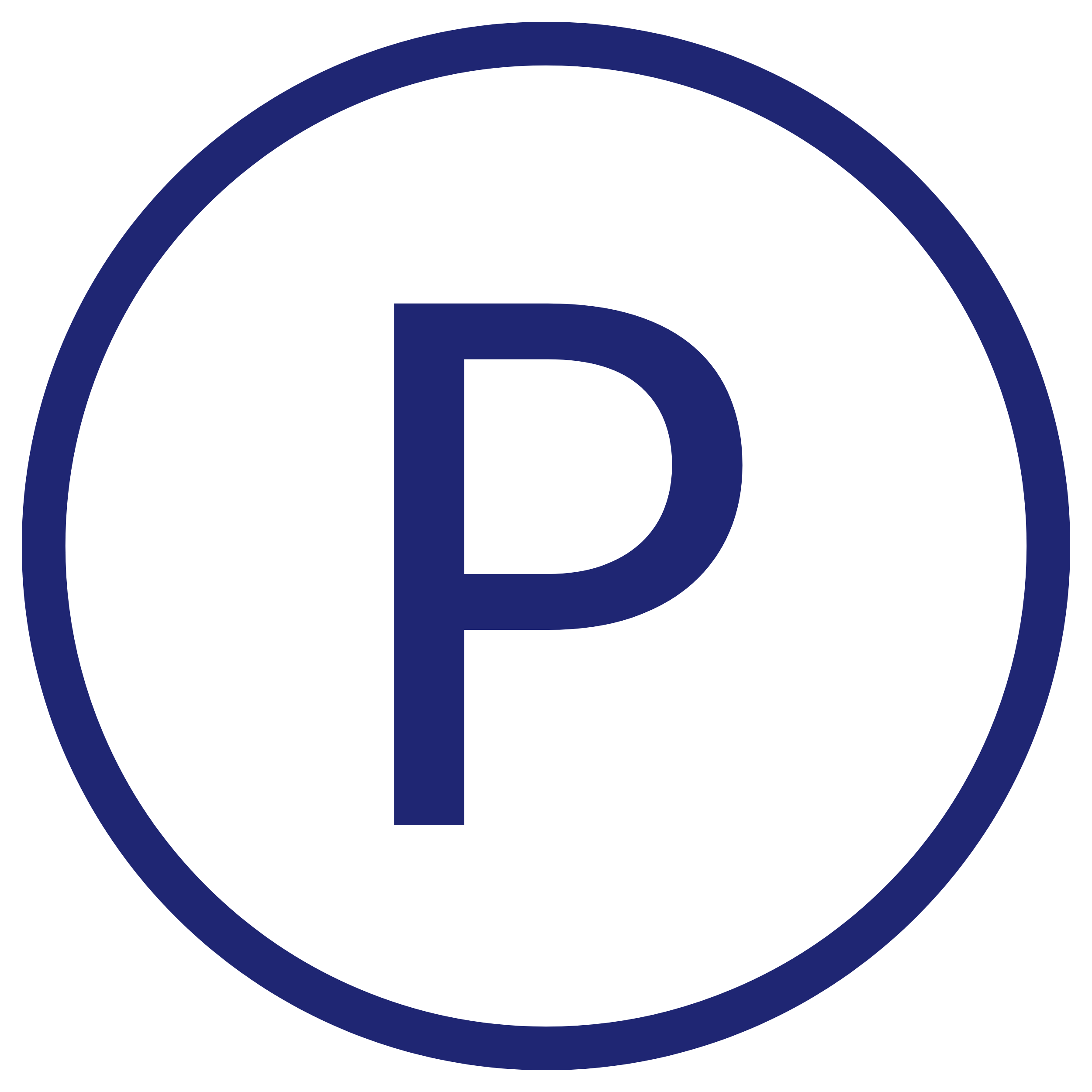 Letter P in circle