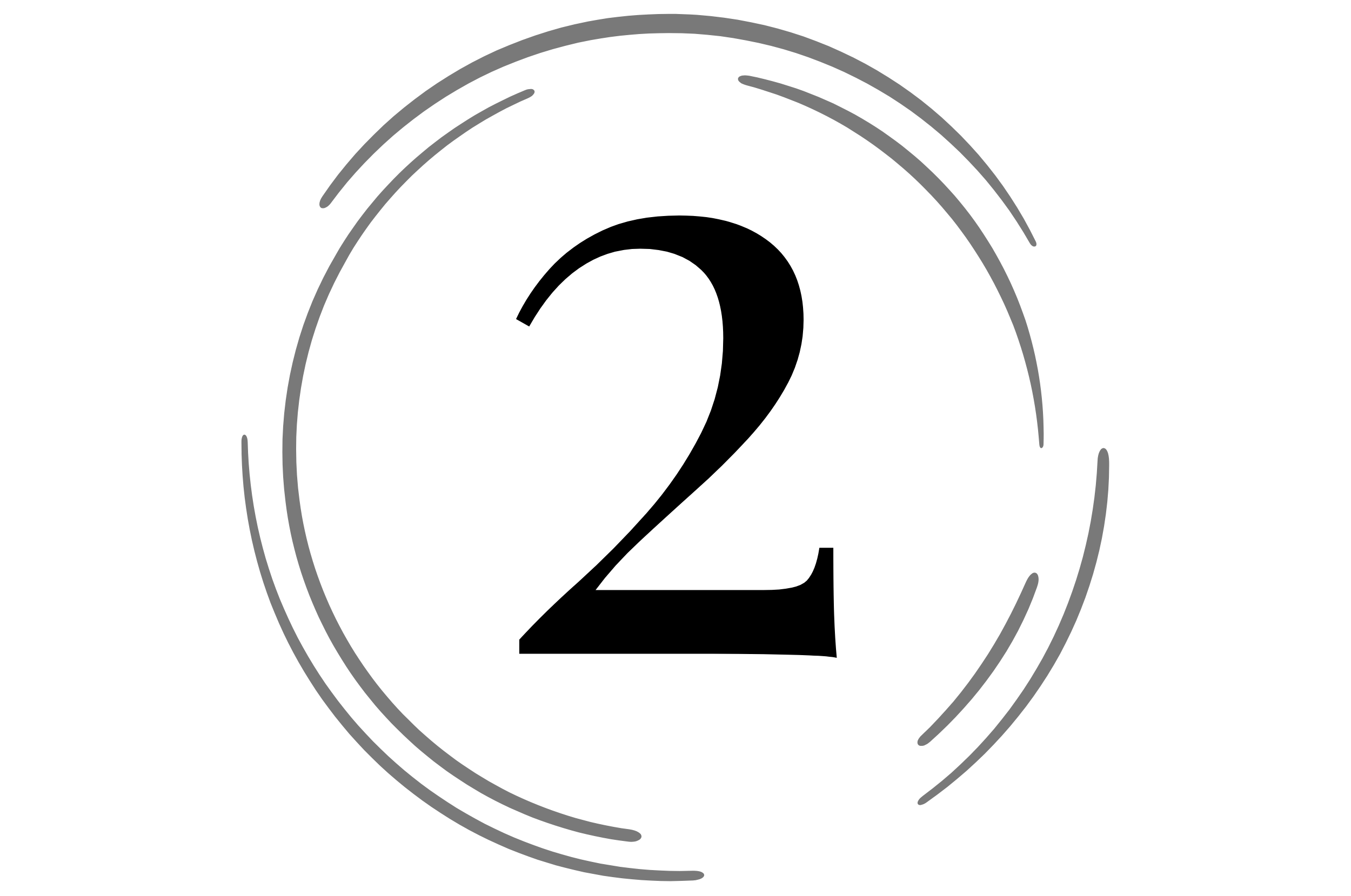 Number two in a circle