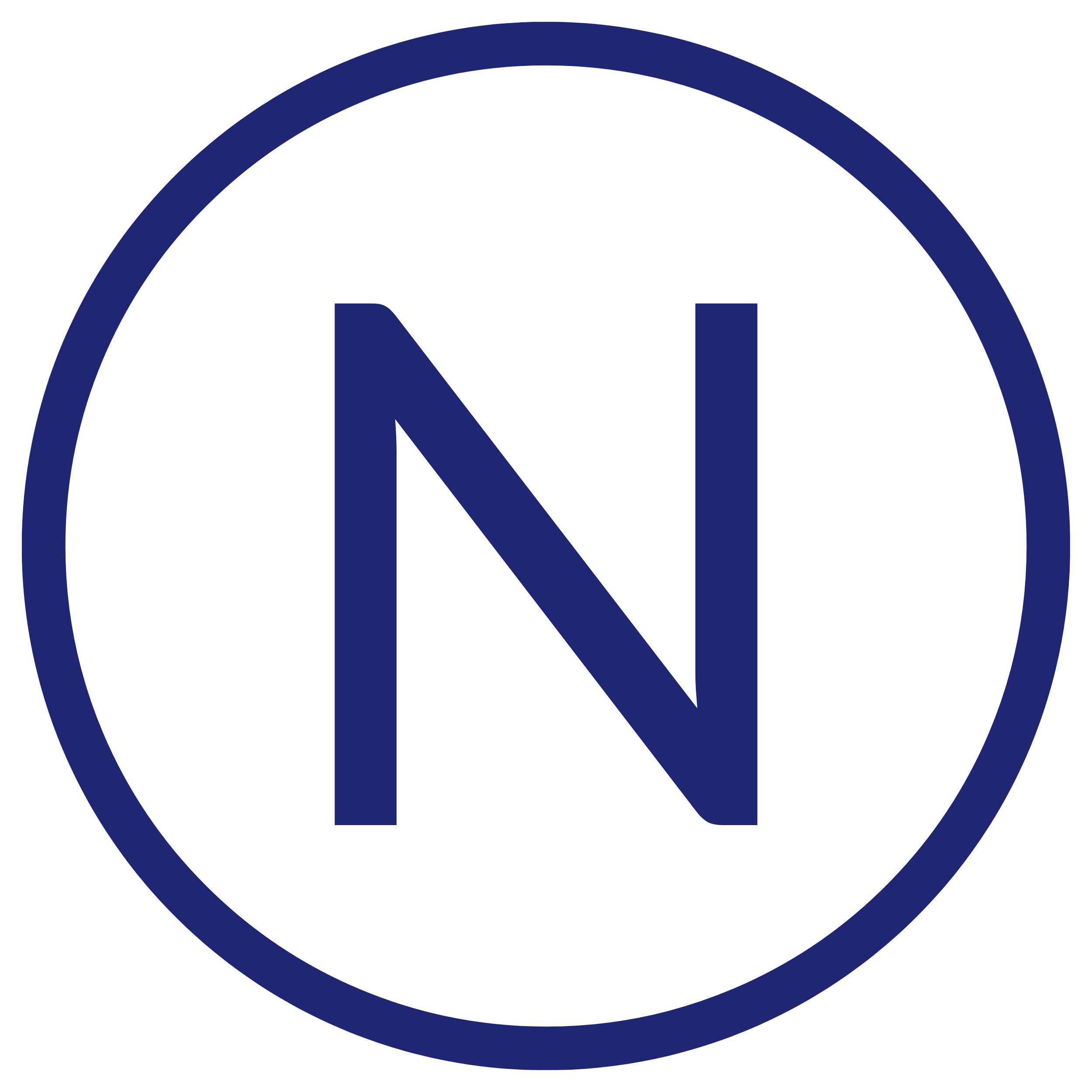 Letter N in circle