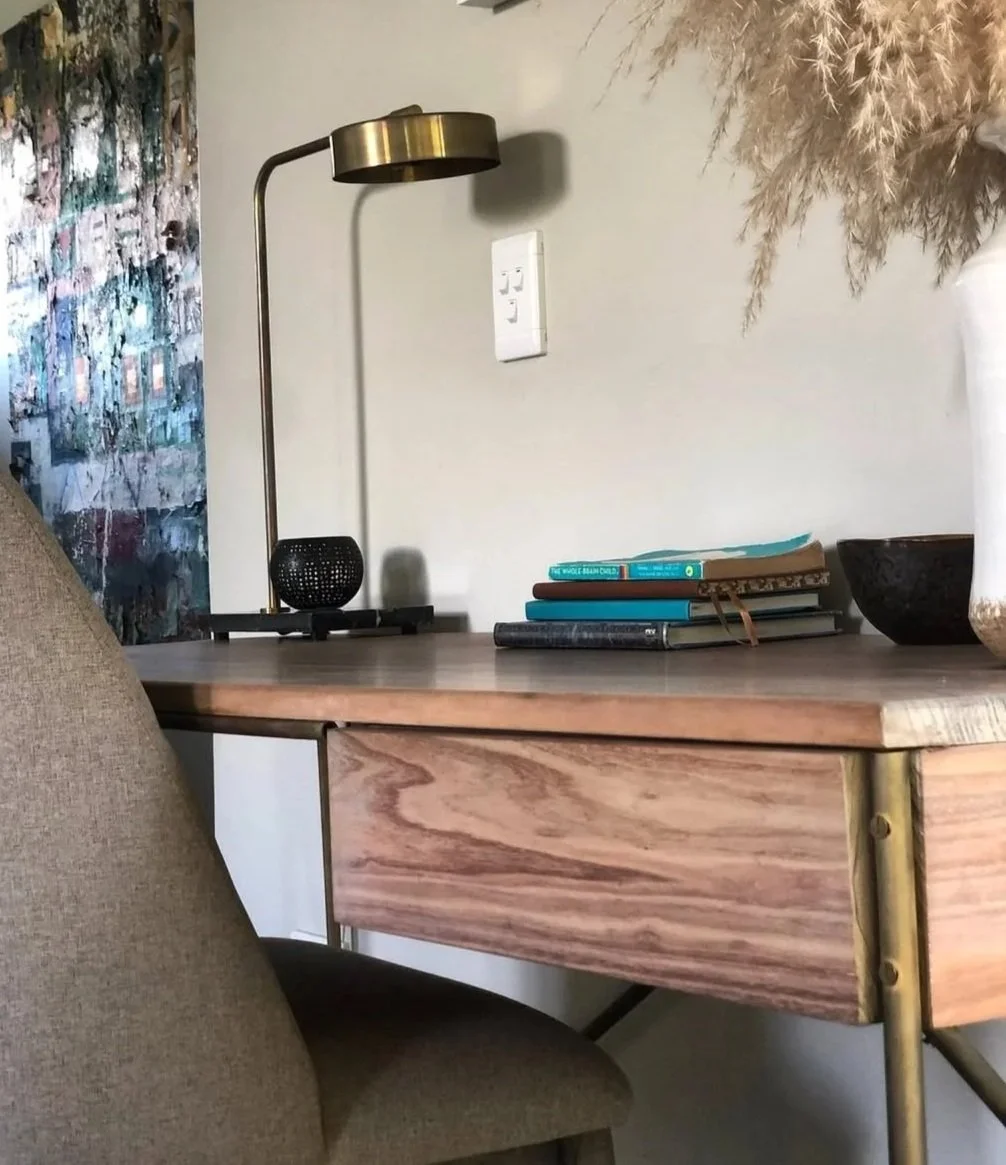 Solid wood custom designed desk for home study/office