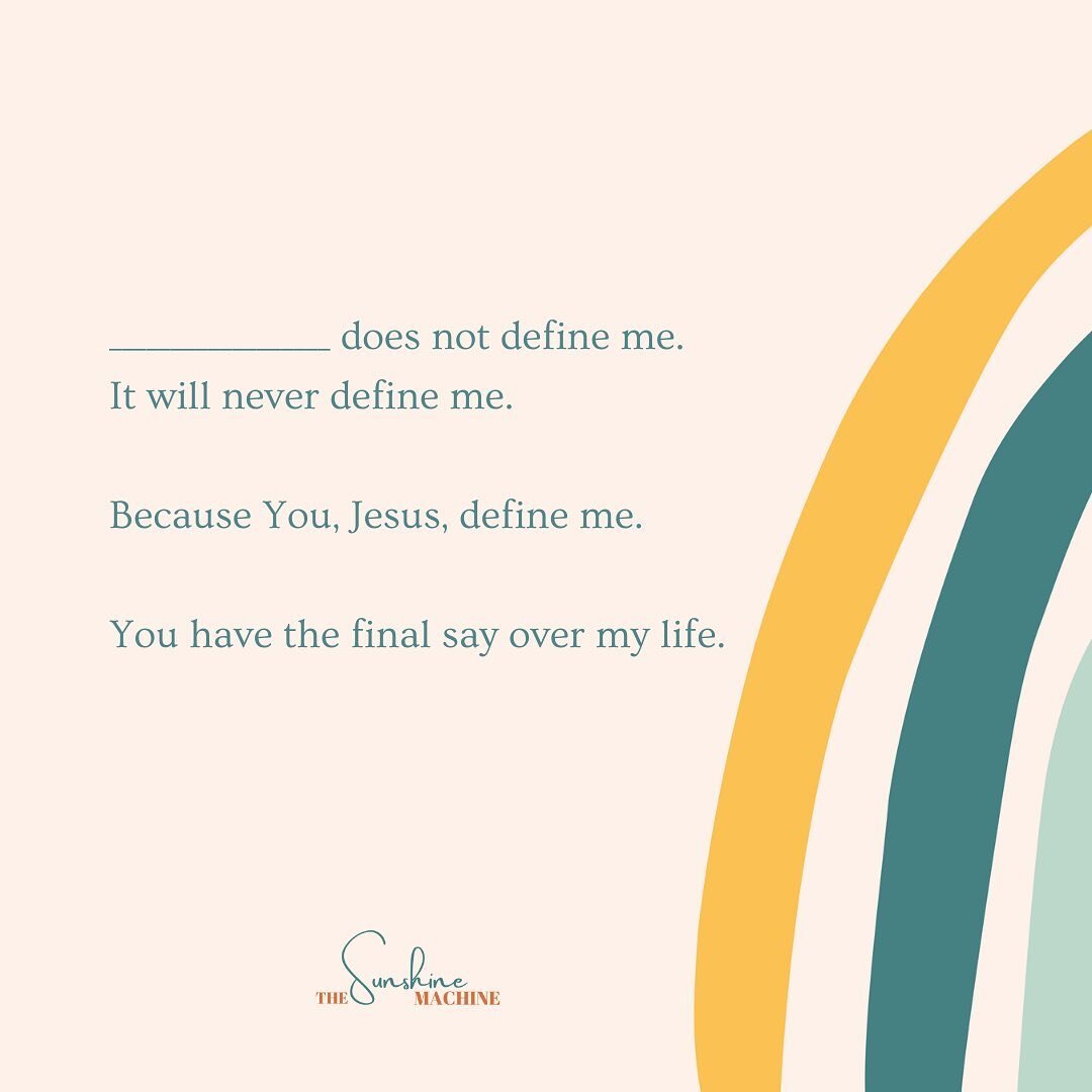 Fill in the blank: Infertility, fear, depression, anxiety, cancer, addiction, shame, brokenness, pain, our worst sins and failures: they do not have the final say over your life. Jesus has the final say. 

When Christ died on the cross, he spoke th