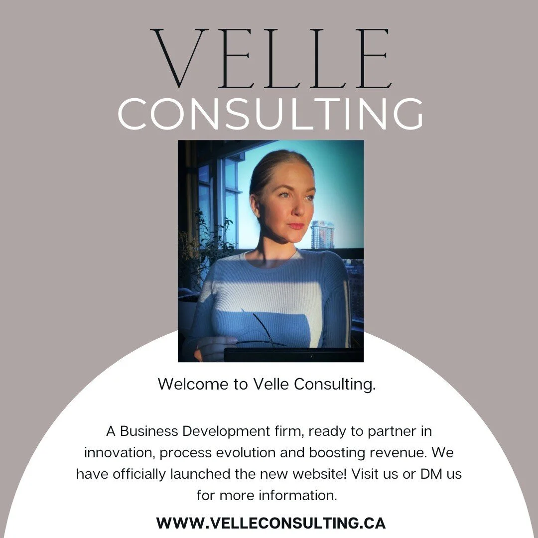 Velle is here with a brand new website! If you haven't already, come check us out.

We are a business development firm, ready to partner in innovation, process evolution and boosting revenue. Our site showcases our proactive approach to change and ho