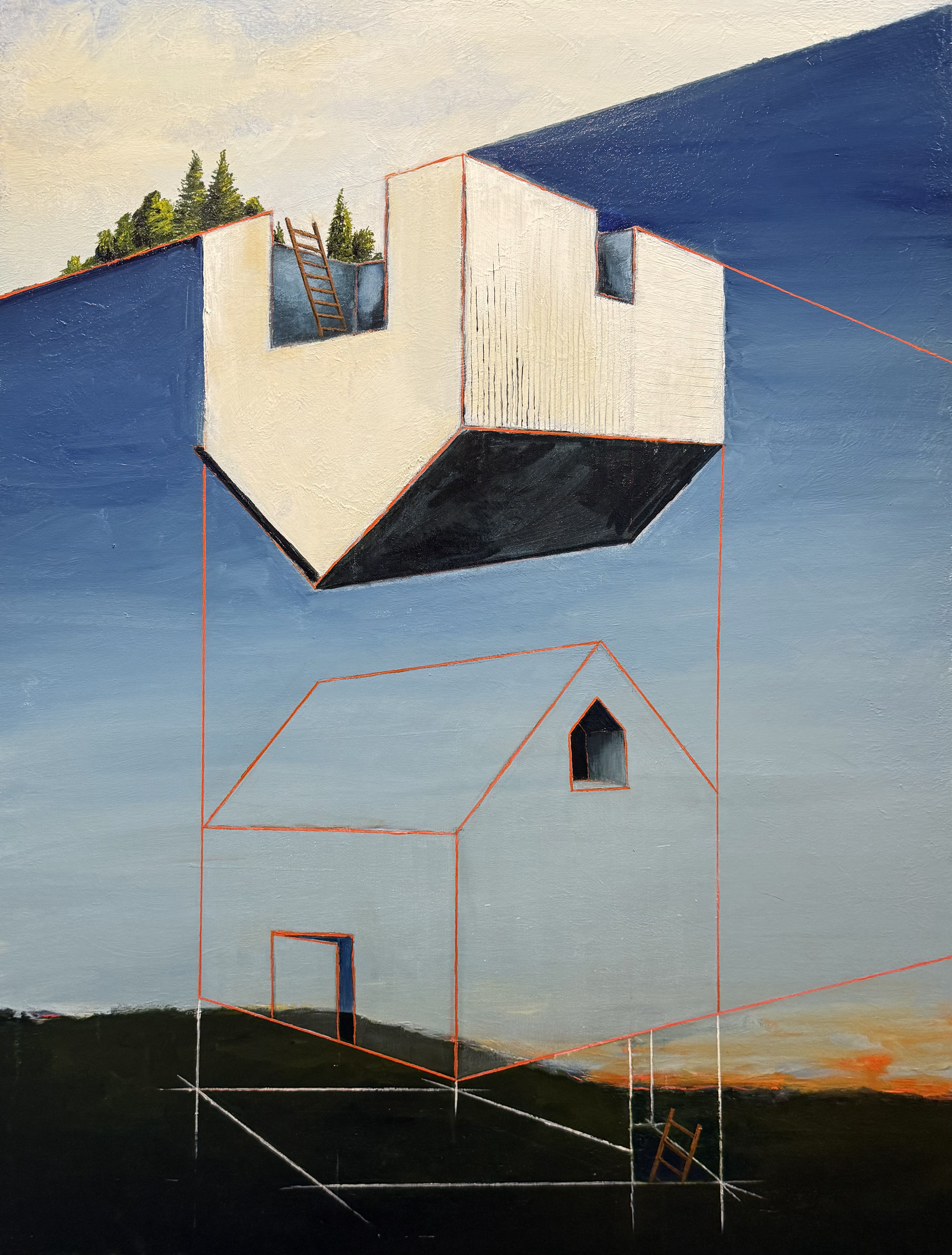 Love is a Ladder, 36" x 24" 