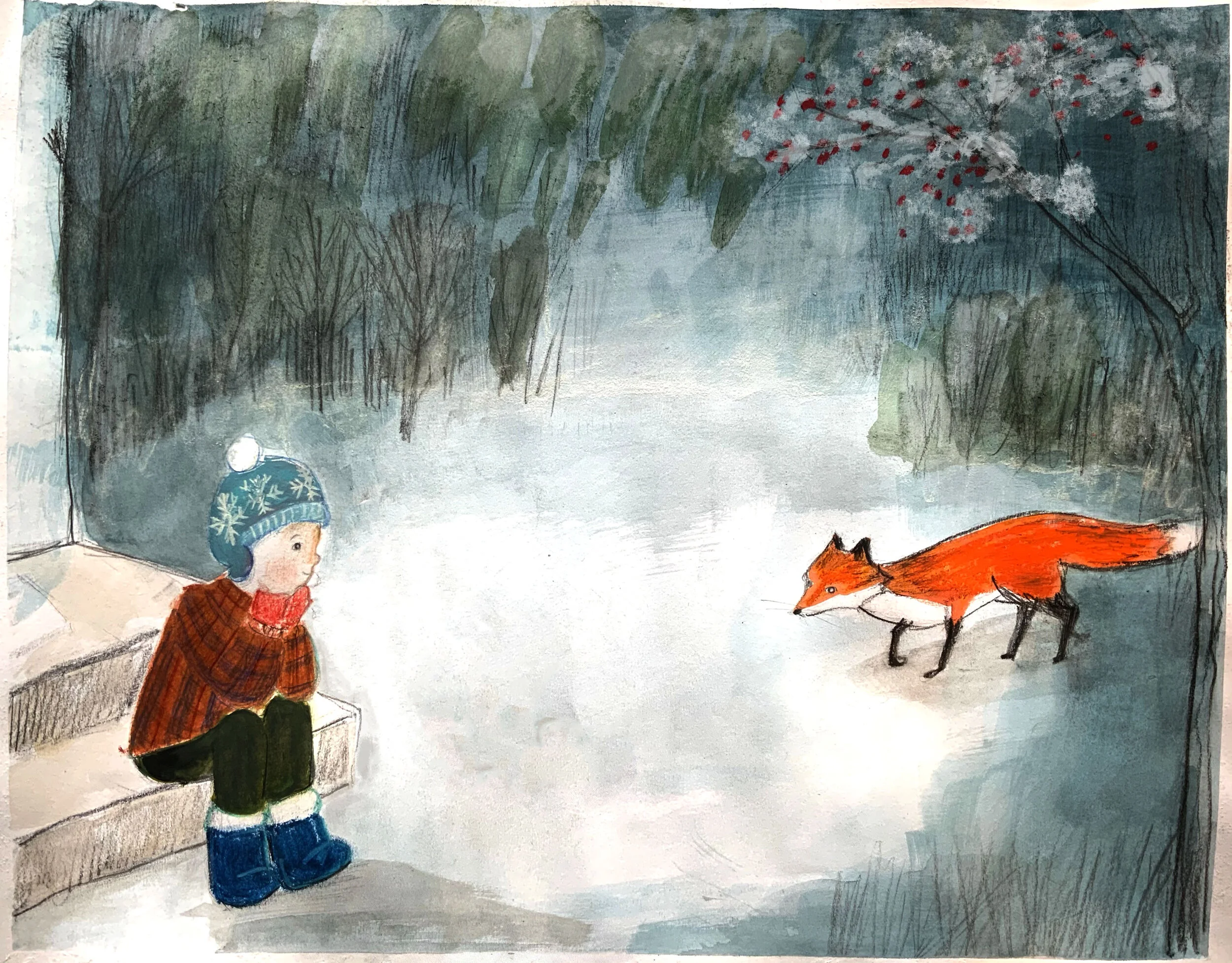 Child and fox winter landscape without cat final.jpg