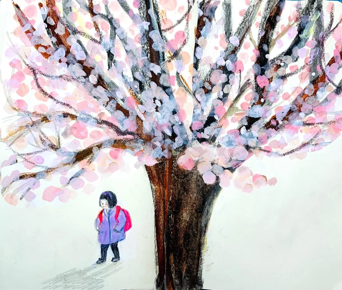 It&rsquo;s been too long since I had been home for the cherry blossom season!
Thinking of the children starting school next week 🌸 

桜の季節になると、特に日本が恋しくなります。今年の桜はどうでしたか？
.
.
.
.
.
#cherryblossoms #drawingnature #drawingtrees #treeillustration #markmak