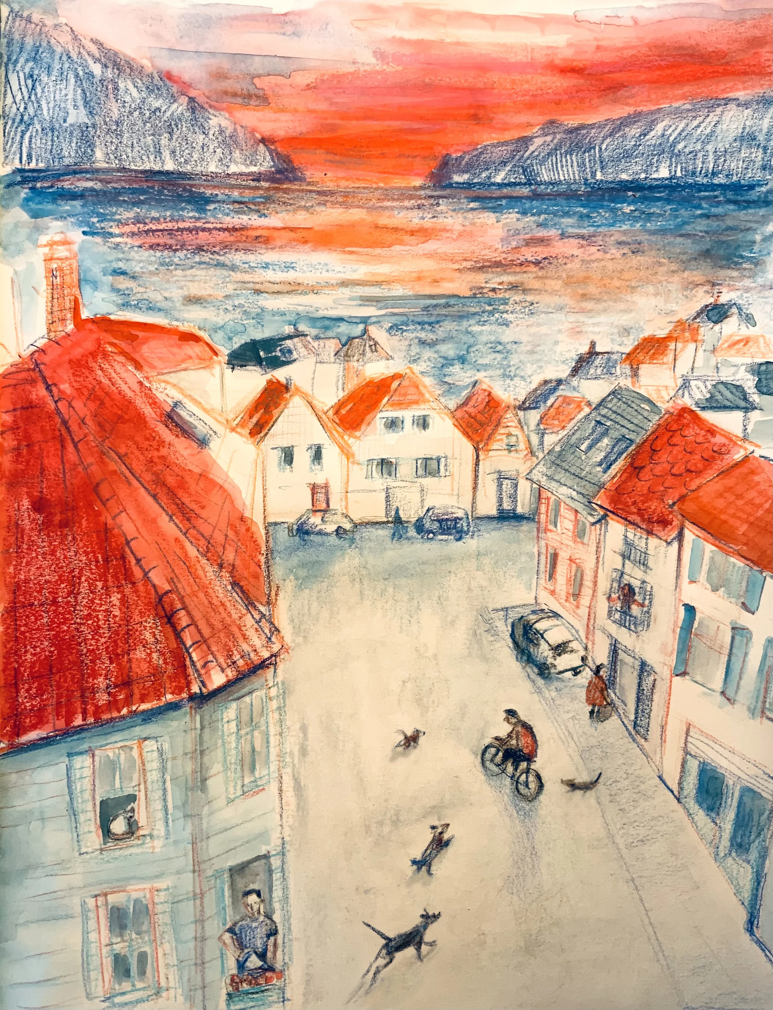 Bergen sunset heavily edited 2.jpg