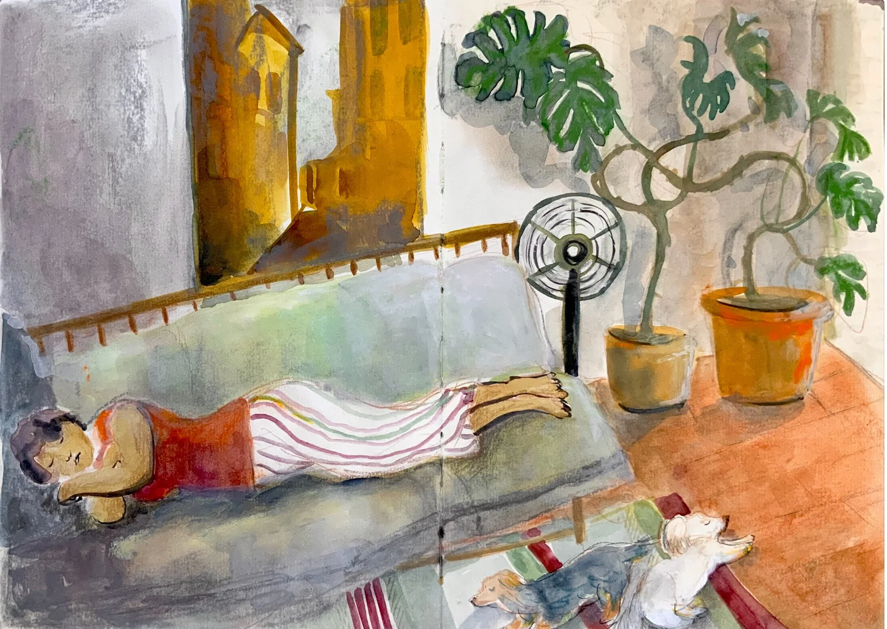 Sister napping with dogs.jpg