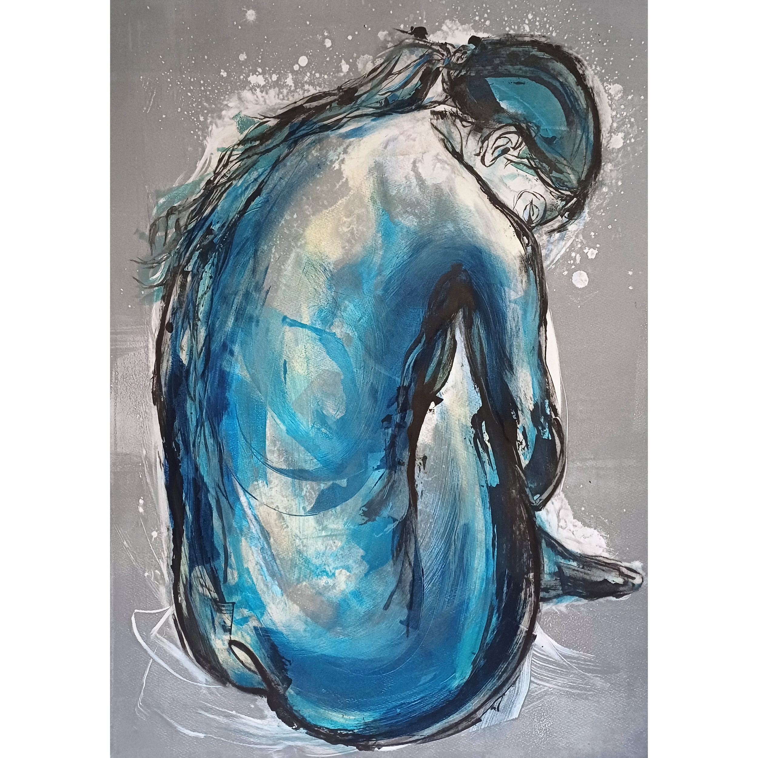 Celestial Nude in Blue Light, No5, Clare Grossman.webp
