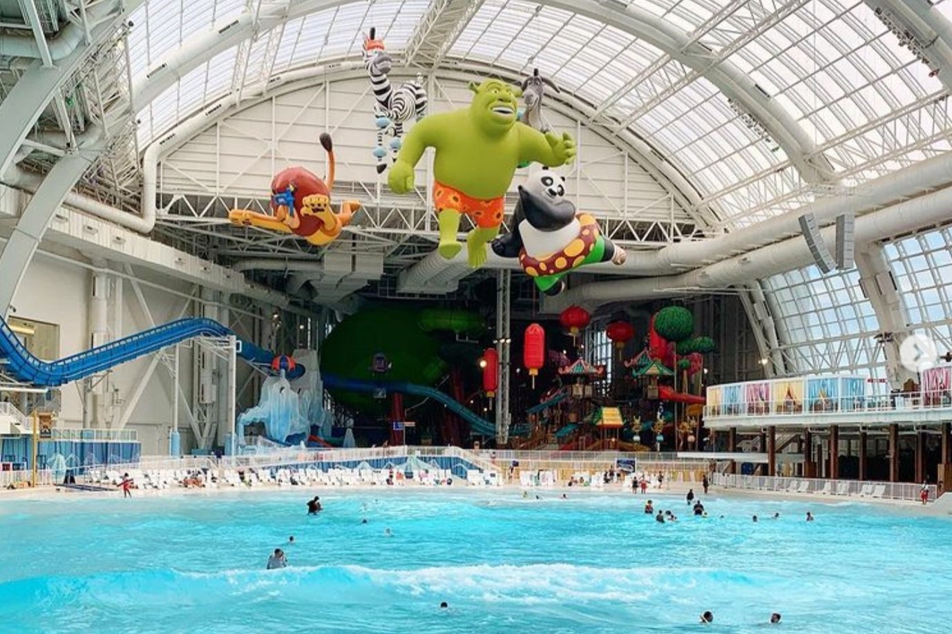 Social media post from opening day of DreamWorks Water Park at American Dream on 10/1/20