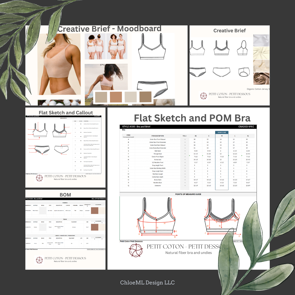 Development of a Bra and Brief tech pack