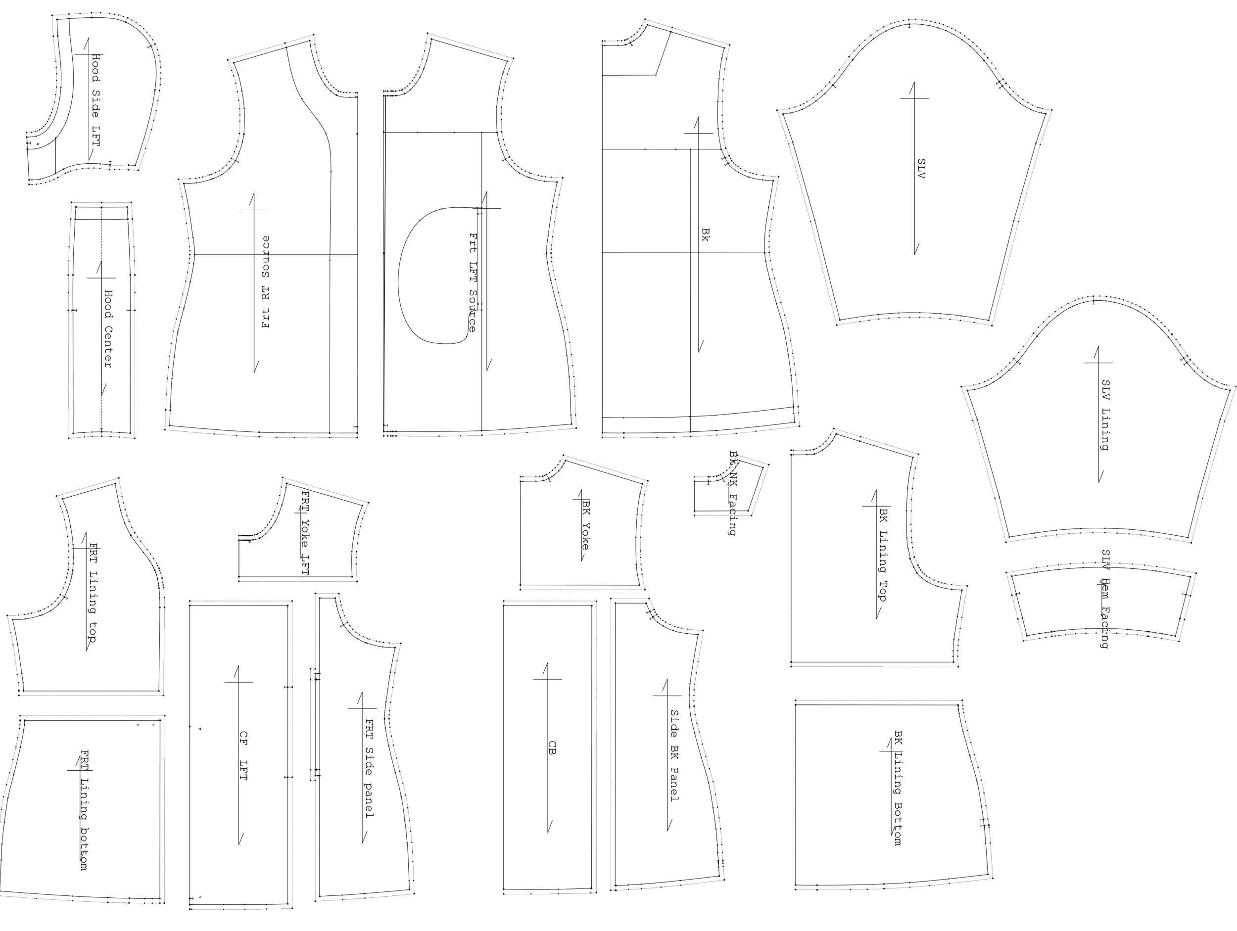 Winter Parka Pattern in Optitex