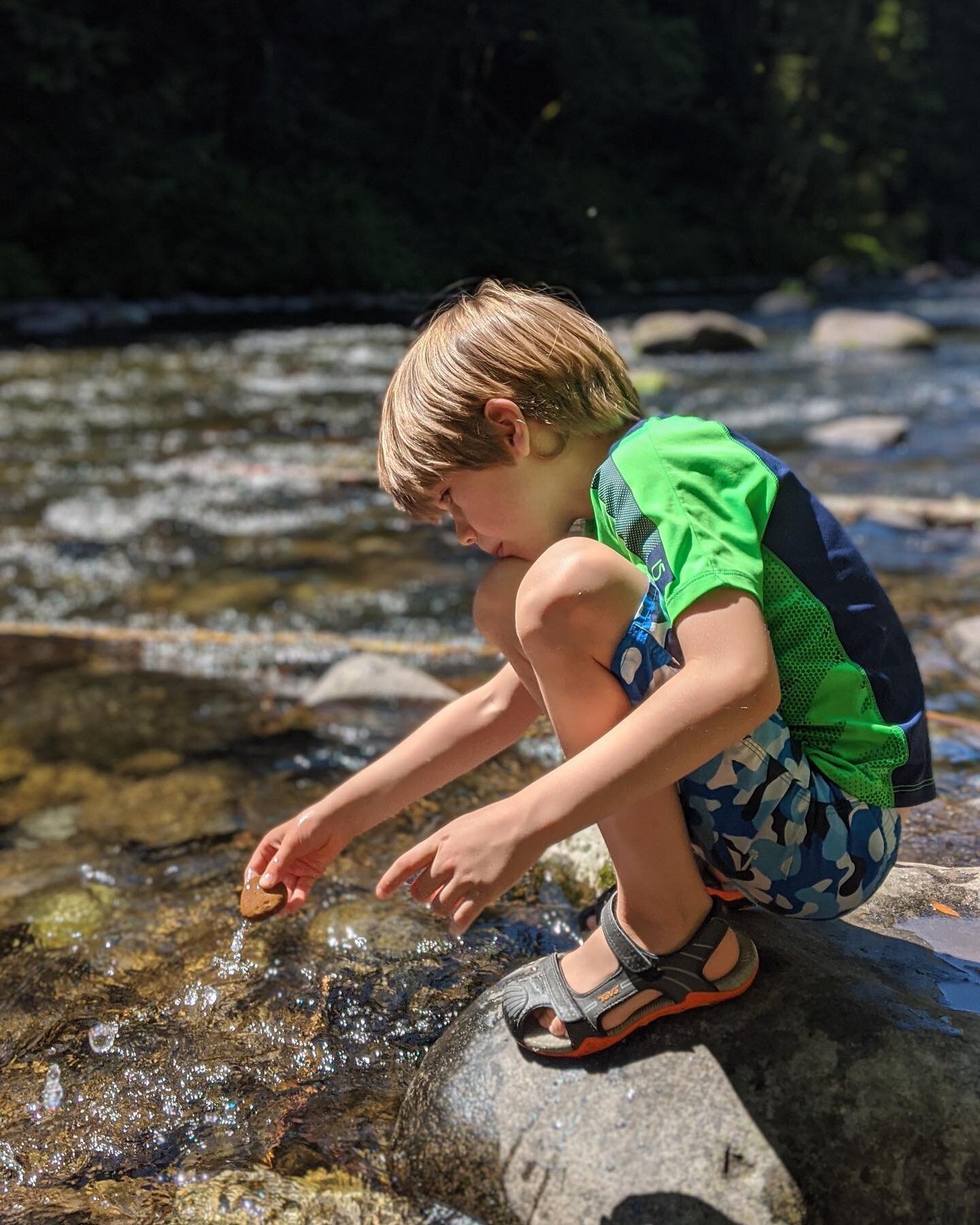 Use time in nature to practice mindfulness.  Engaging the senses in this way is so helpful for emotional regulation. It also teaches observation skills that are key to many fields of study, including science and art. Describing these observations out