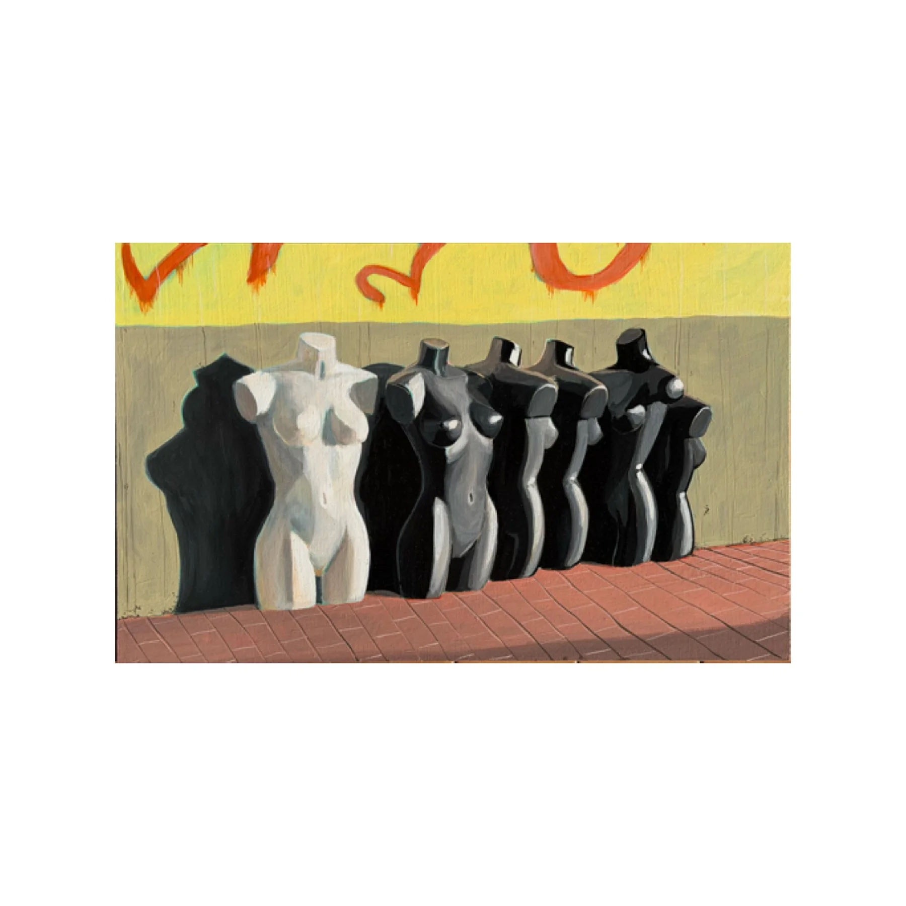 All men are the same, 2026, Acrylic on wood panel