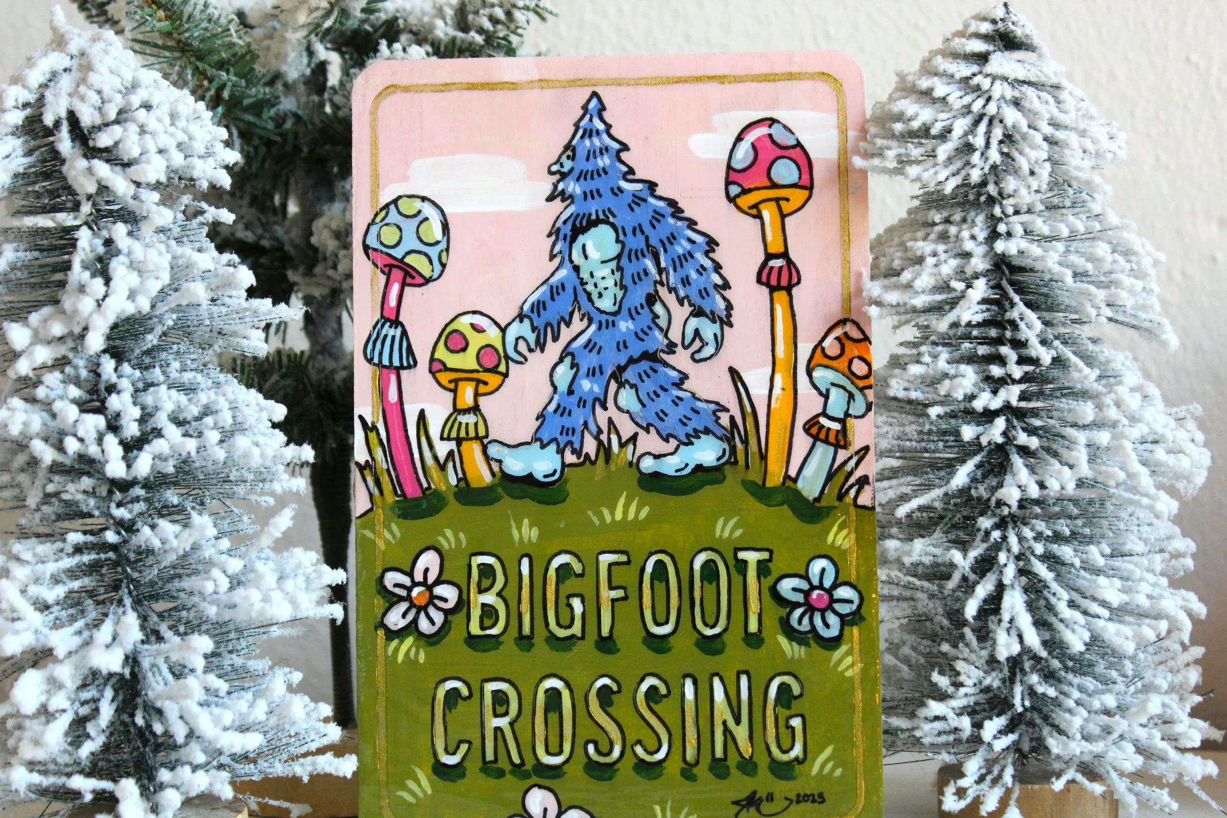 Big Blue Big-Foot Xing Sign