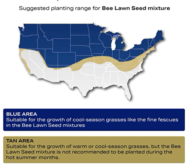 Cool Region Native Bee Lawn Mixture