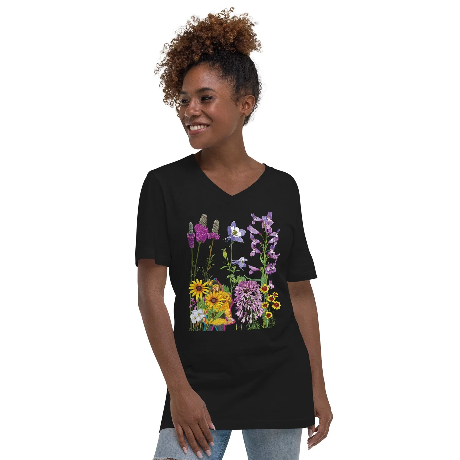 West Native Wildflowers -Unisex Short Sleeve V-Neck T-Shirt copy 