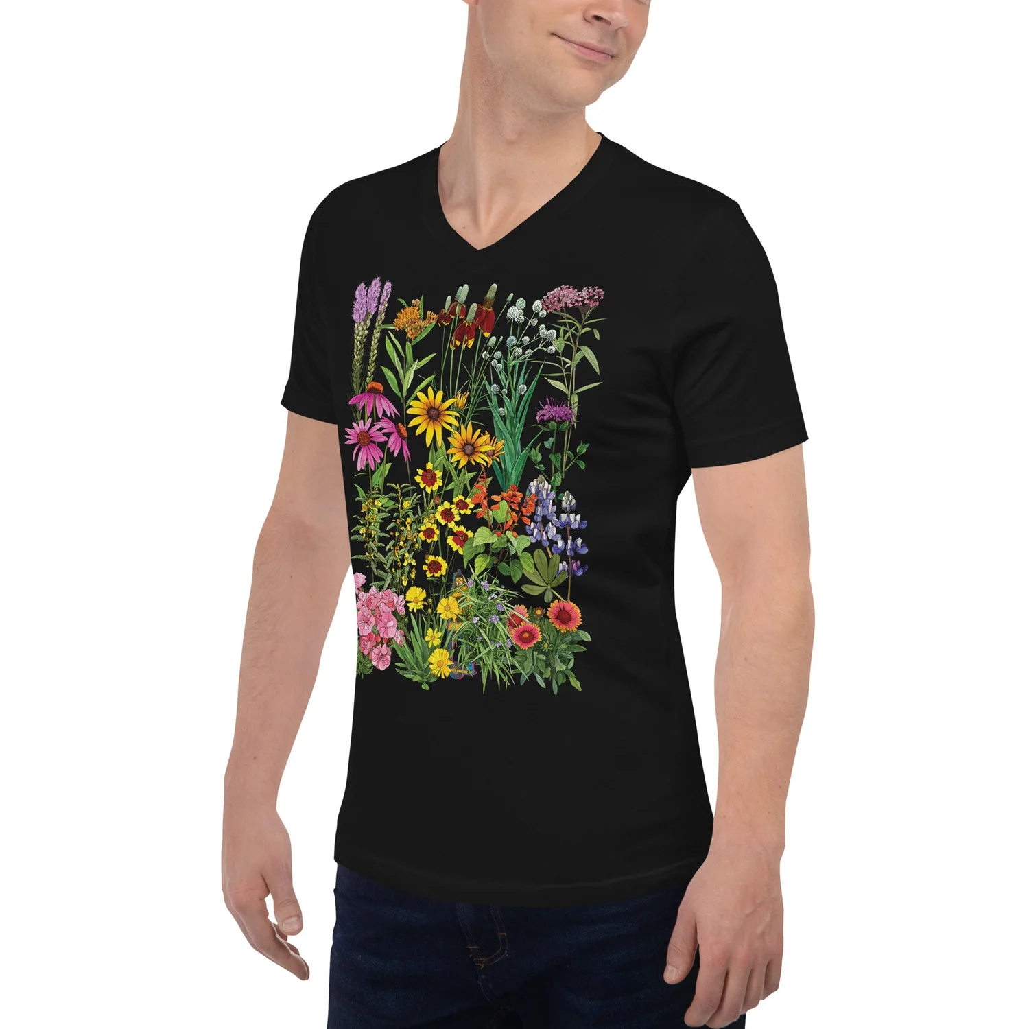 Southeast Native Wildflowers -Unisex V-Neck T-Shirt — SFinBloom