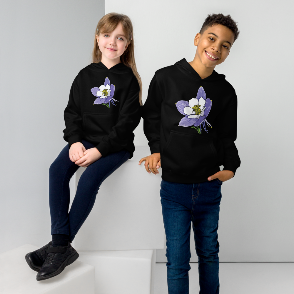 【新品タグ付】bibiy BY. FLOWER SWEATSHIRT Kids fleece Columbine + Five Spot hoodie — SFinBloom