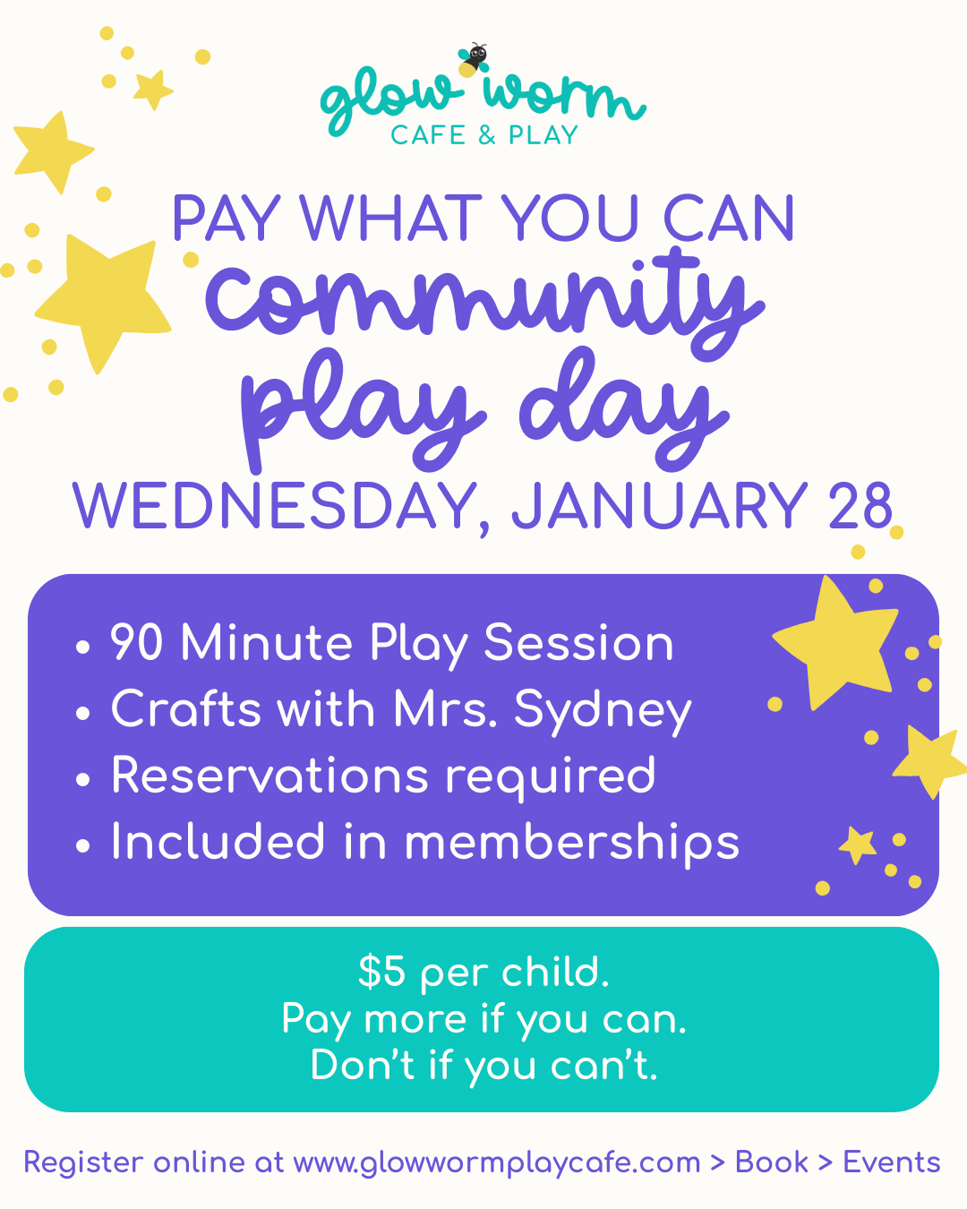 Pay What You Can: Community Play Day!