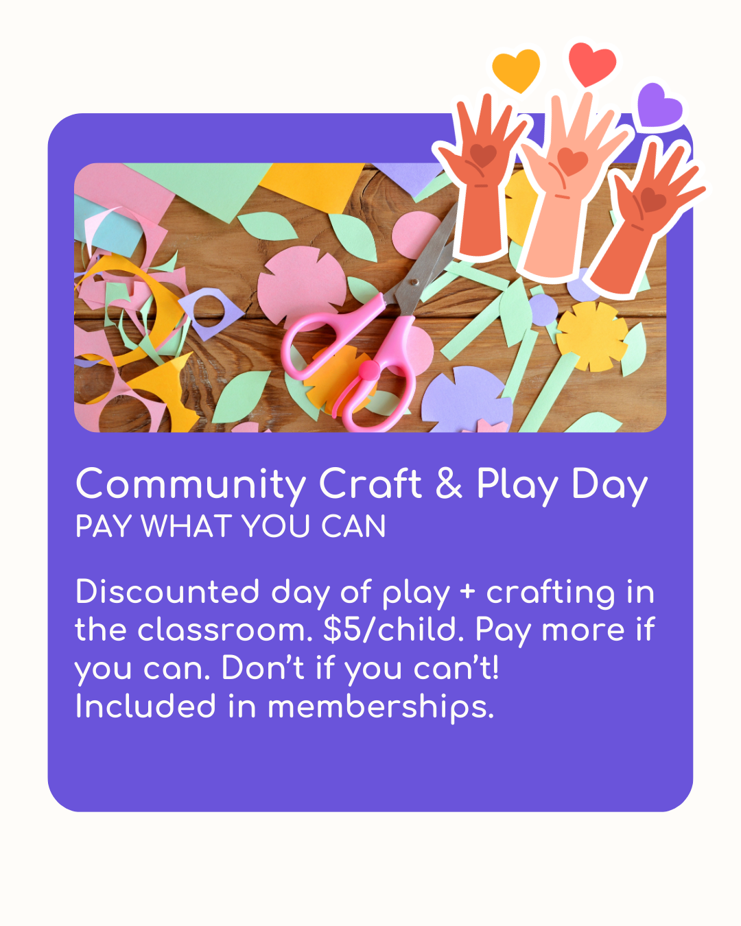 Pay What You Can: Community Play Day!