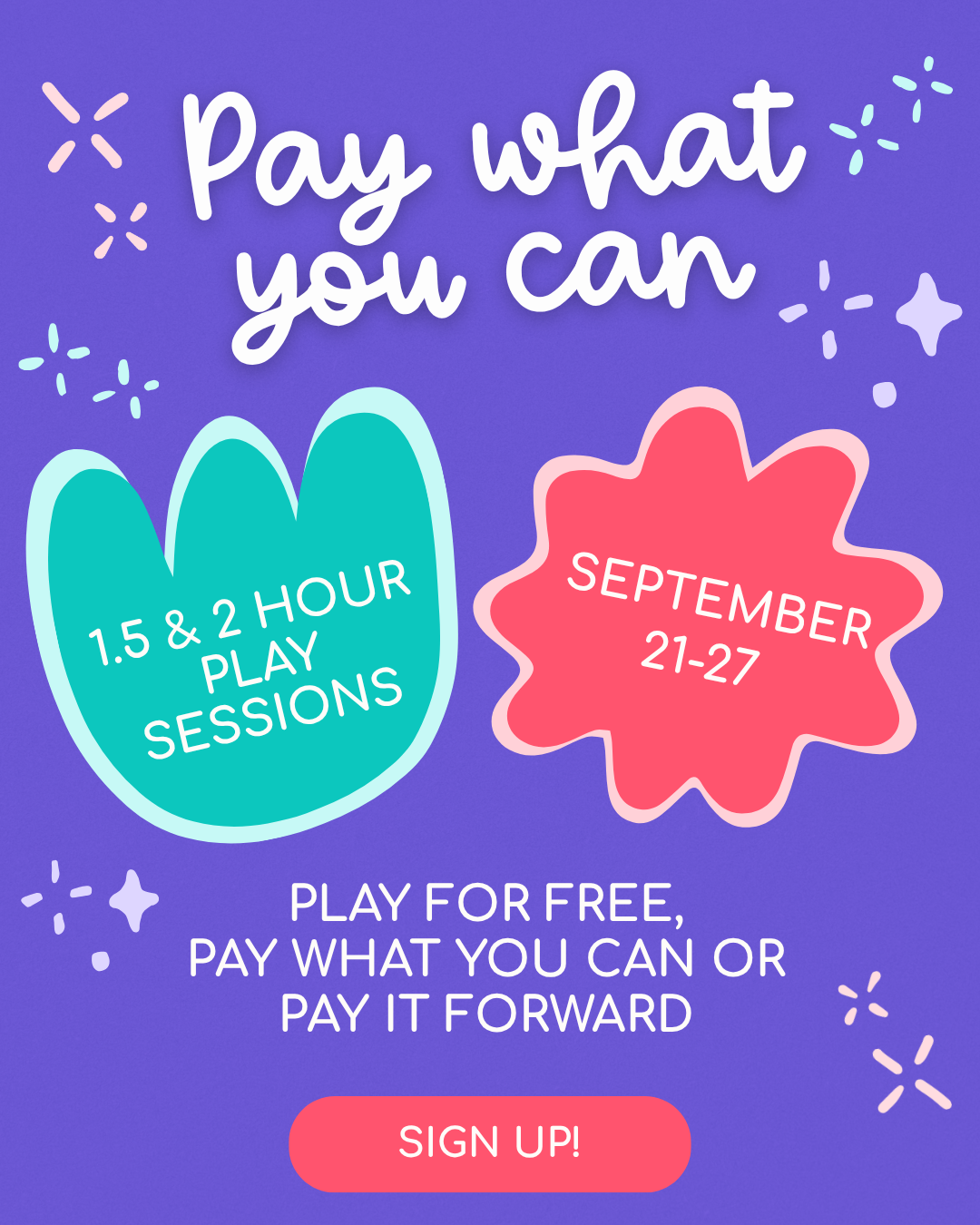 Pay What You Can Play Week at Glow Worm