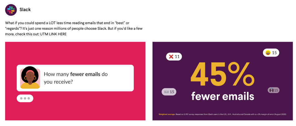 Interactive card for social
