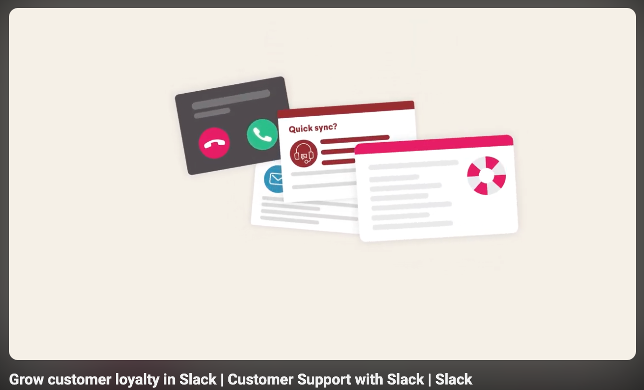 Video script and animation text: Slack for Customer Service