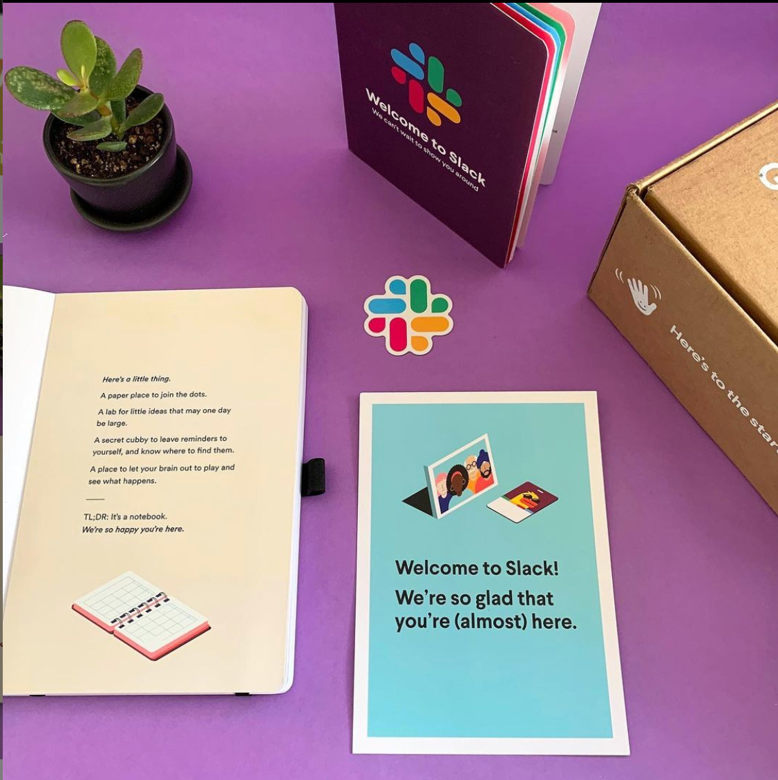 Swag box for new employees