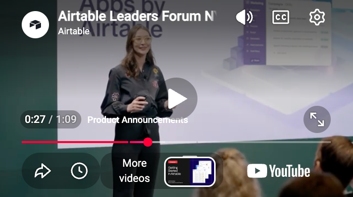 Promo video for Airtable Leaders Forum, their first-ever conference for enterprise customers