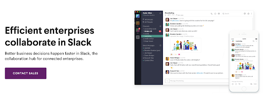 Old Slack enterprise page