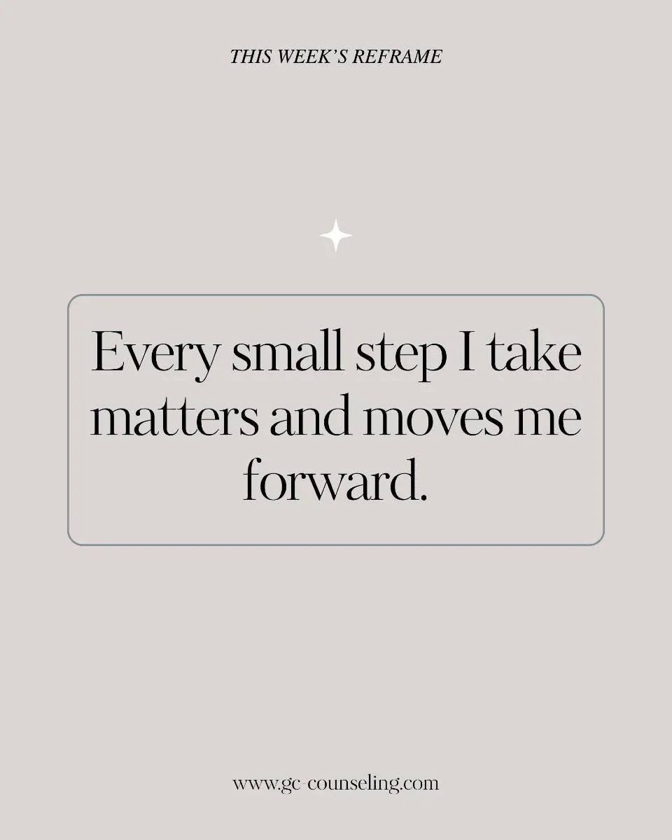 ✨ This Week&rsquo;s Reframe
&ldquo;Every small step I take matters and moves me forward.&rdquo;

Healing isn&rsquo;t always big breakthroughs&mdash;it&rsquo;s small, quiet choices, made again and again. And they count. Keep going.

#thisweeksreframe 