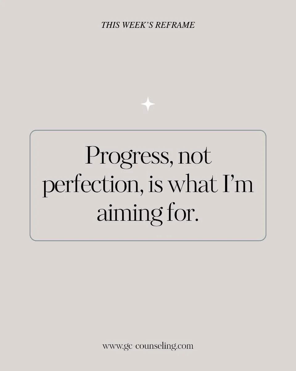 ✨ This Week&rsquo;s Reframe
&ldquo;Progress, not perfection, is what I&rsquo;m aiming for.&rdquo;

Perfection is impossible. Progress is powerful. Celebrate what you&rsquo;re doing&mdash;not just what&rsquo;s left to do.

#thisweeksreframe #progressn