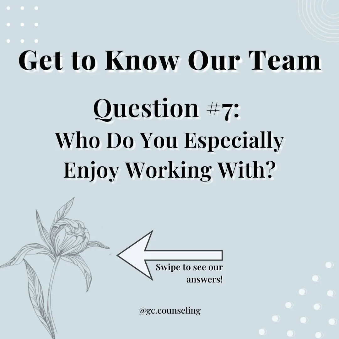 Question 7 of the Get to Know the GC Counseling Team Series ✨

Who we&rsquo;re especially passionate about supporting 🤍

Swipe to read our answers!! 
#therapy #counseling #buffalotherapy #therapist #ourteam