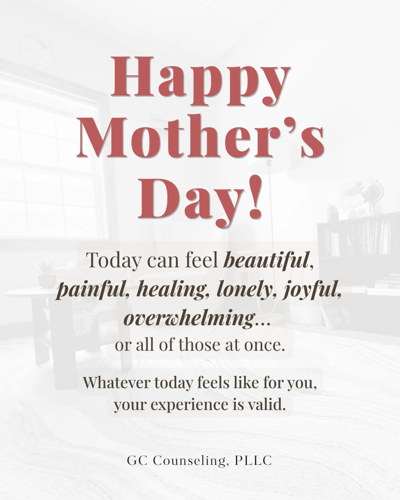 Not everyone experiences today the same way.

For some, this day brings celebration and connection.
For others, it may bring grief, loss, estrangement, infertility, trauma, exhaustion, complicated family dynamics, or reminders of what&rsquo;s missing