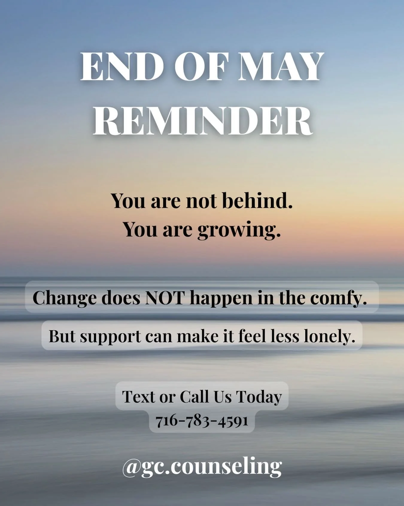 End of May reminder:
Growth doesn&rsquo;t always look loud, productive, or picture-perfect. Sometimes growth looks like resting more, setting boundaries, surviving hard days, asking for help, or simply making it through the month. 

As May comes to a