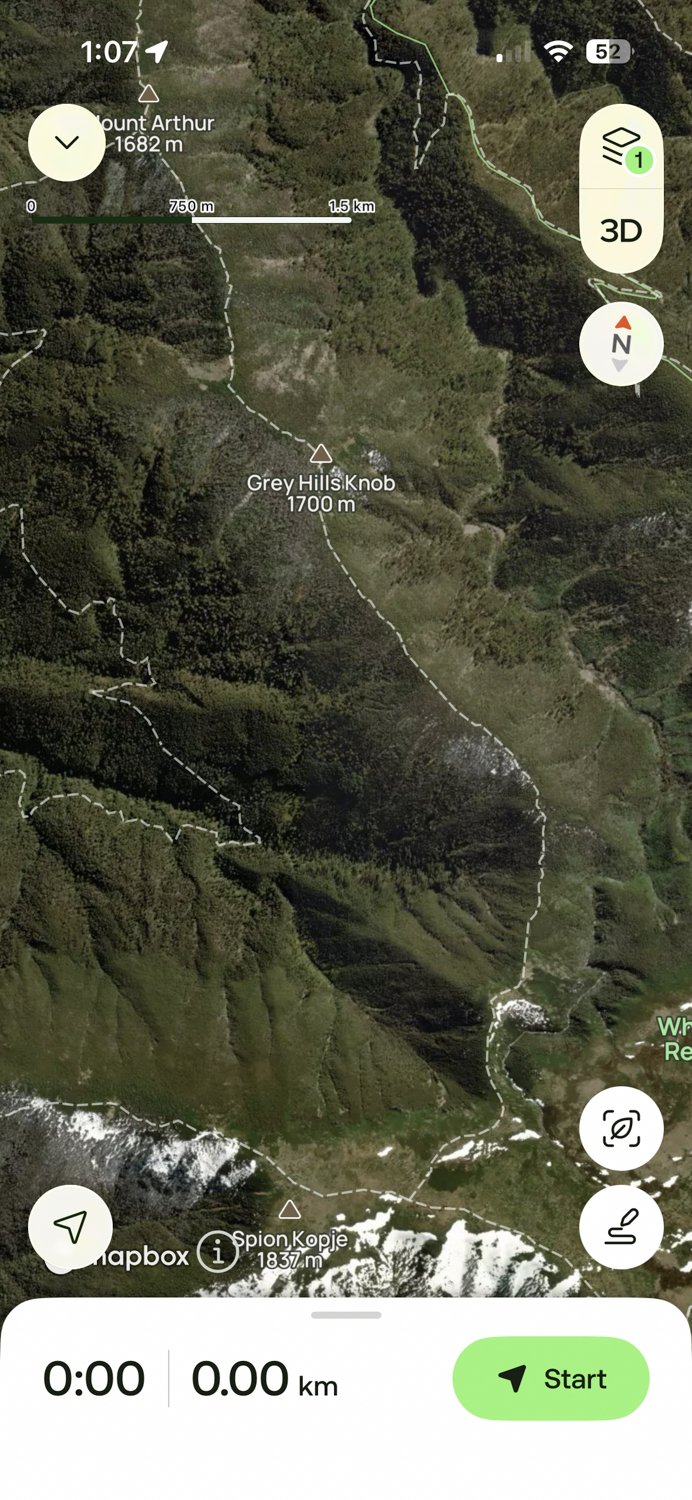 Alltrails satellite layer