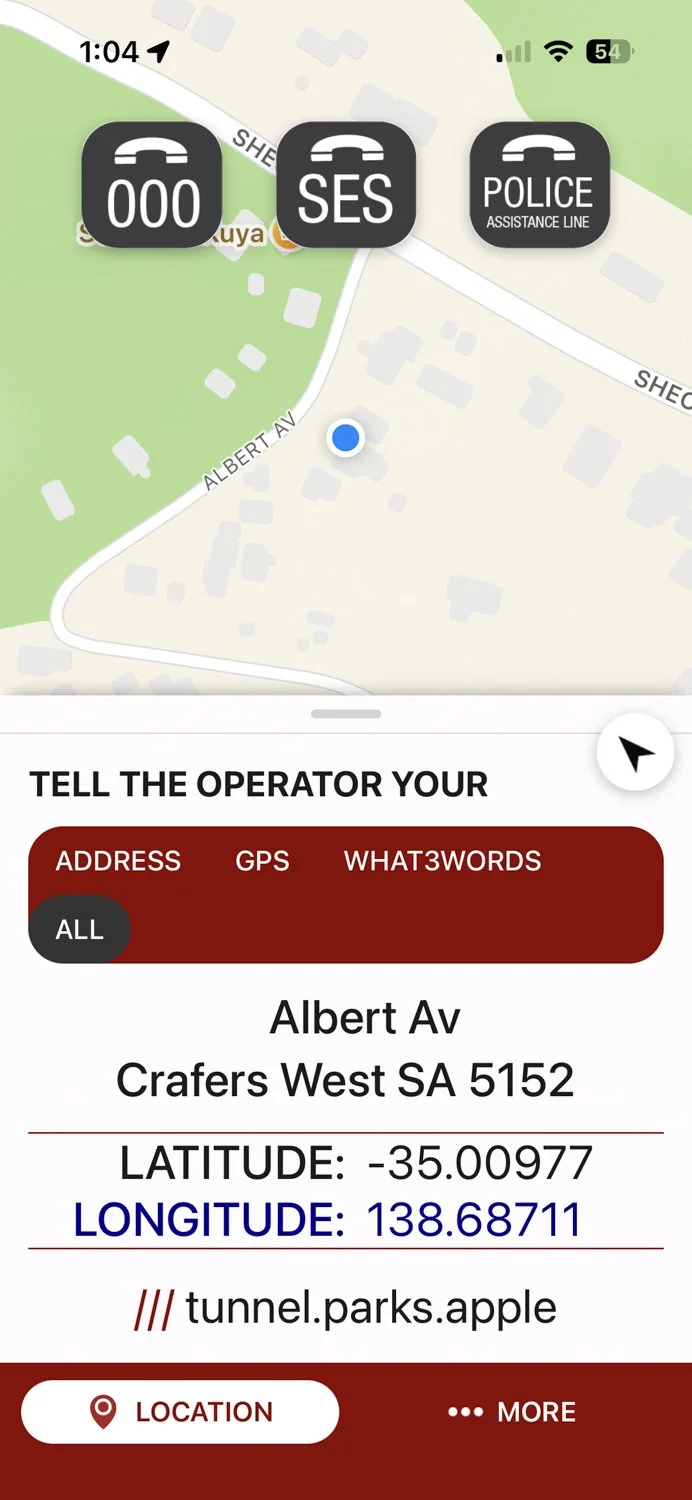 Screenshot of Emergency Plus App