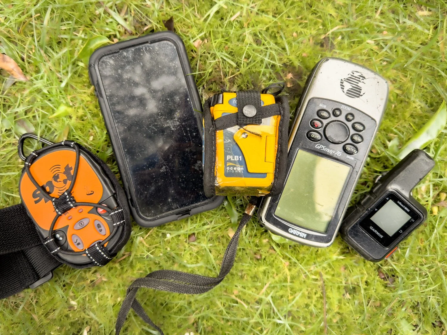 spot, iphone, PLB, GPS and Inreach