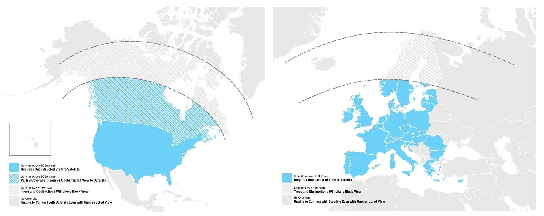 Skylo map illustrating variability in global coverage
