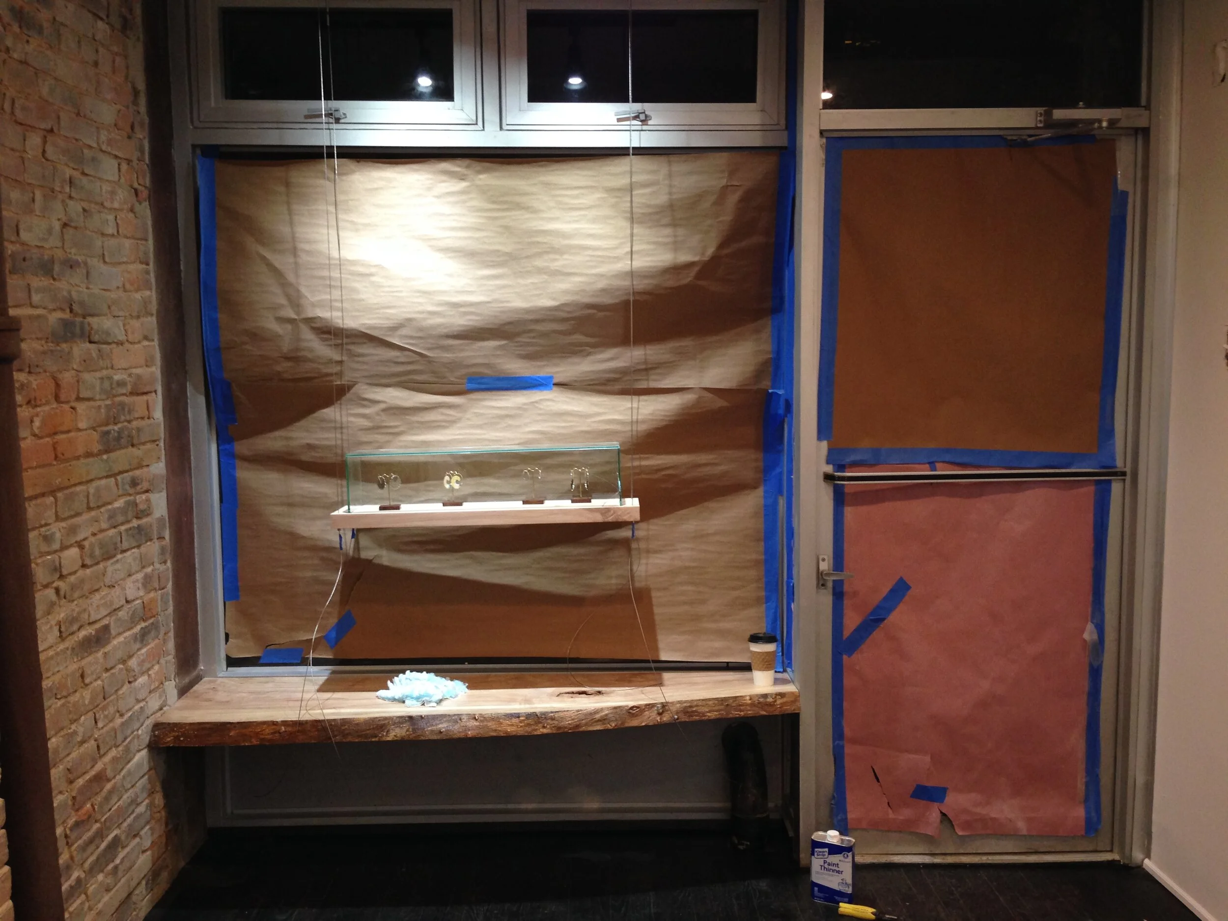 Window Display Design. Furniture made out of solid maplewood