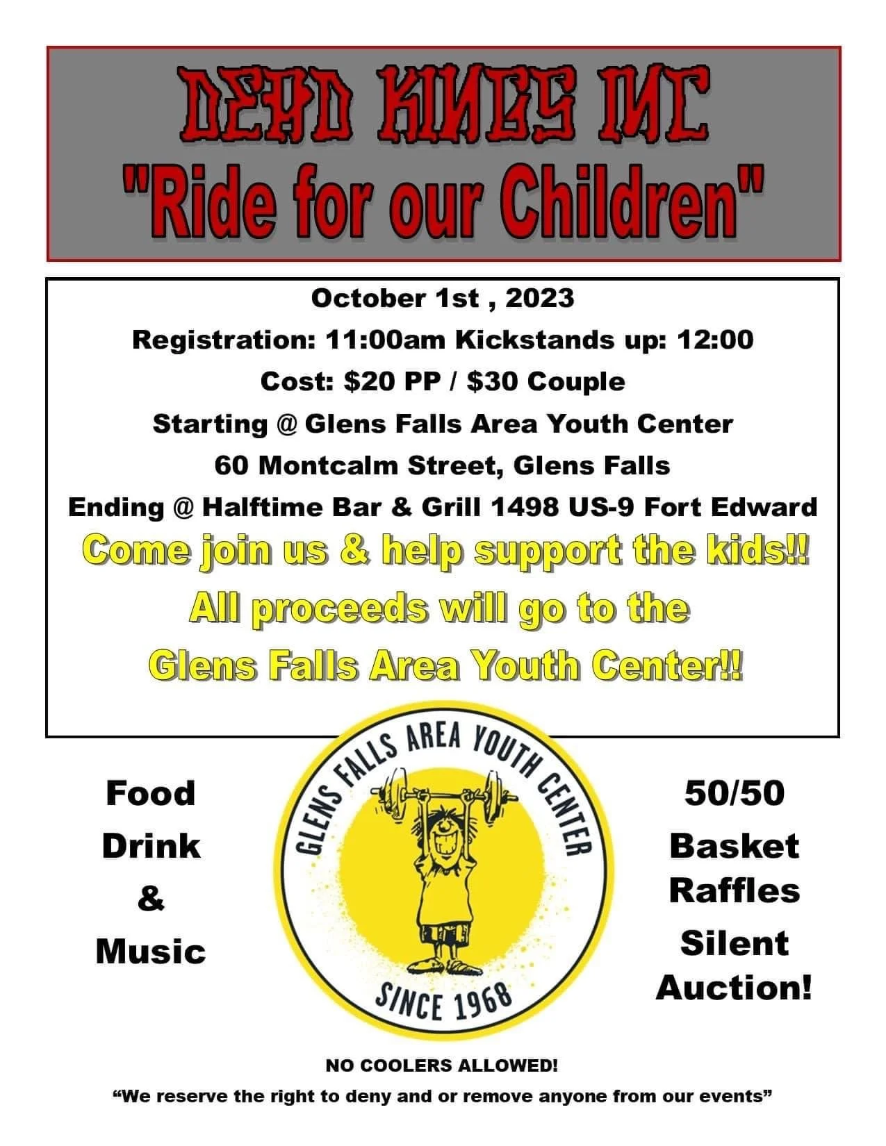 Benefit Ride for the Youth Center!