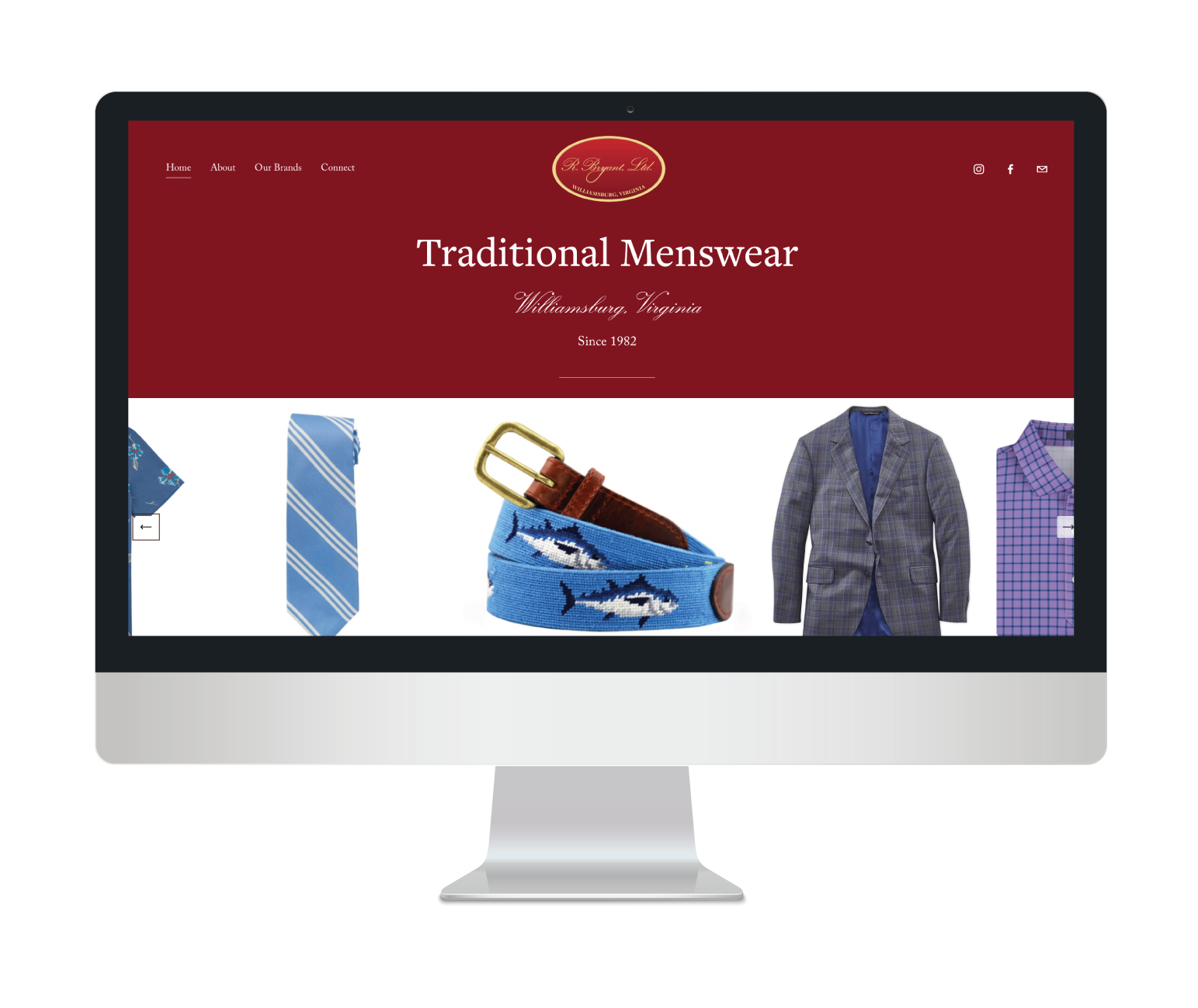 Men’s Clothing Store Website Redesign