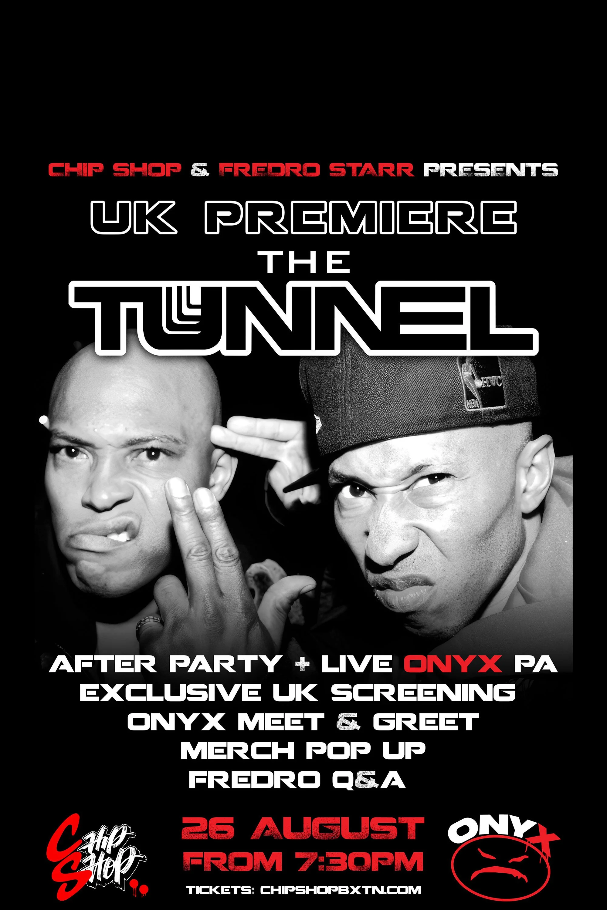 ONYX LIVE + LIVE SCREENING of THE TUNNEL MOVIE