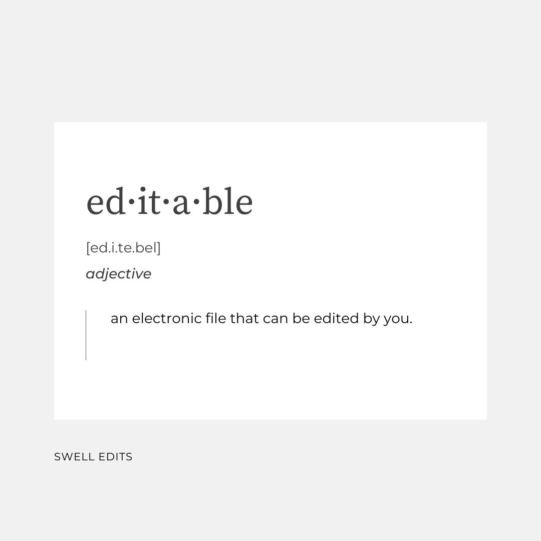 You will have lifetime access to your templates and have full control over editing your content at your own pace.

#editabletemplates #digitaltemplates #torontodesigner #editablegoods #designer #design #graphicdesign #easyedits #designedforyou #small