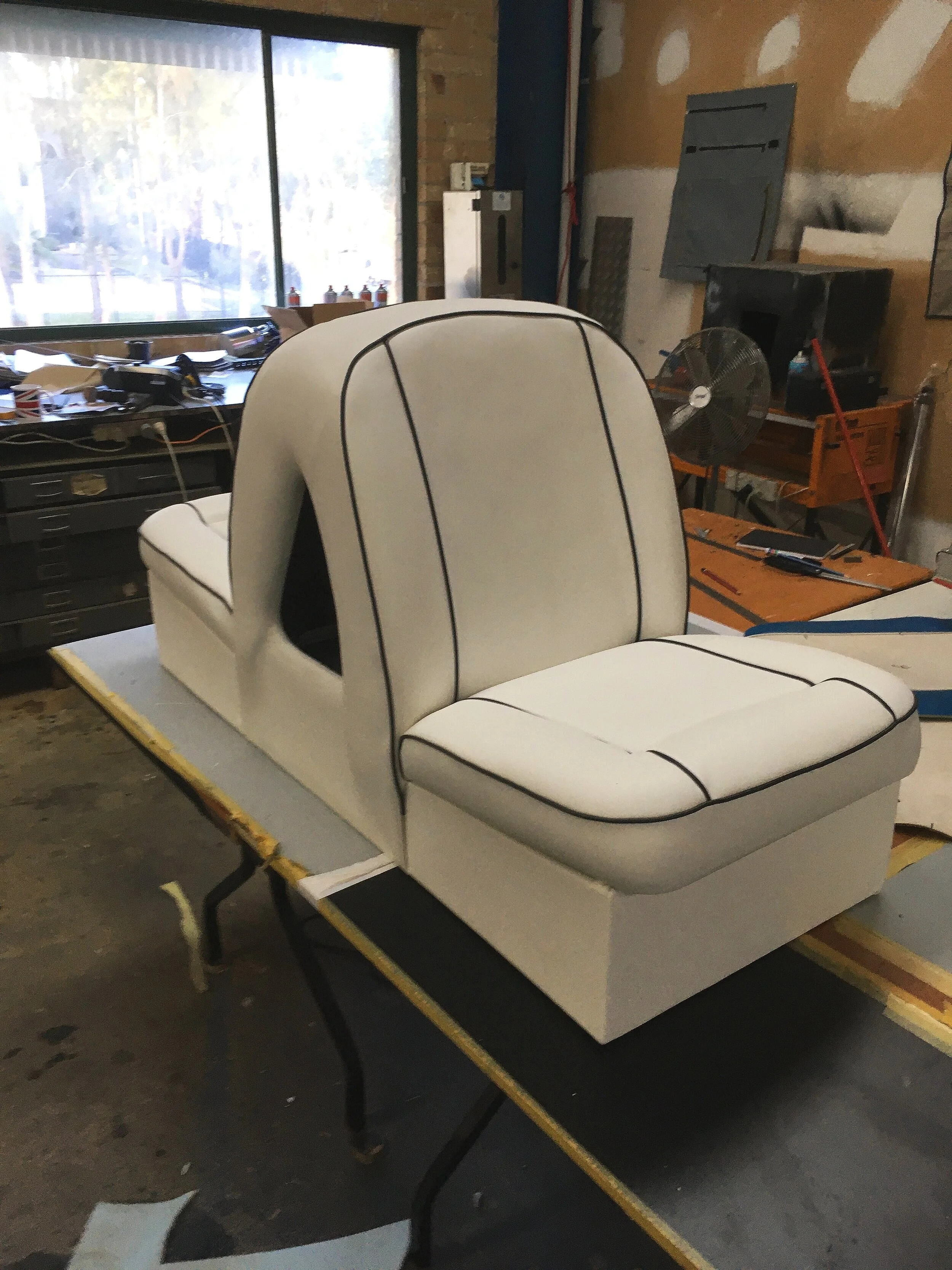 After: Old ski boat seat renvoation