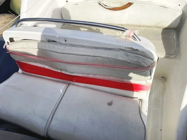 Before: Old "taped up" seat